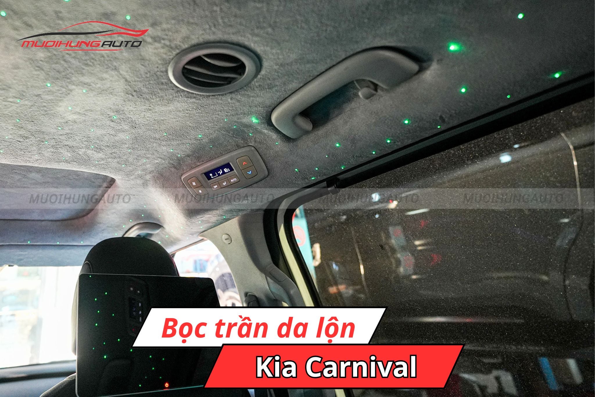 Bọc trần ô tô da lộn Kia Carnival