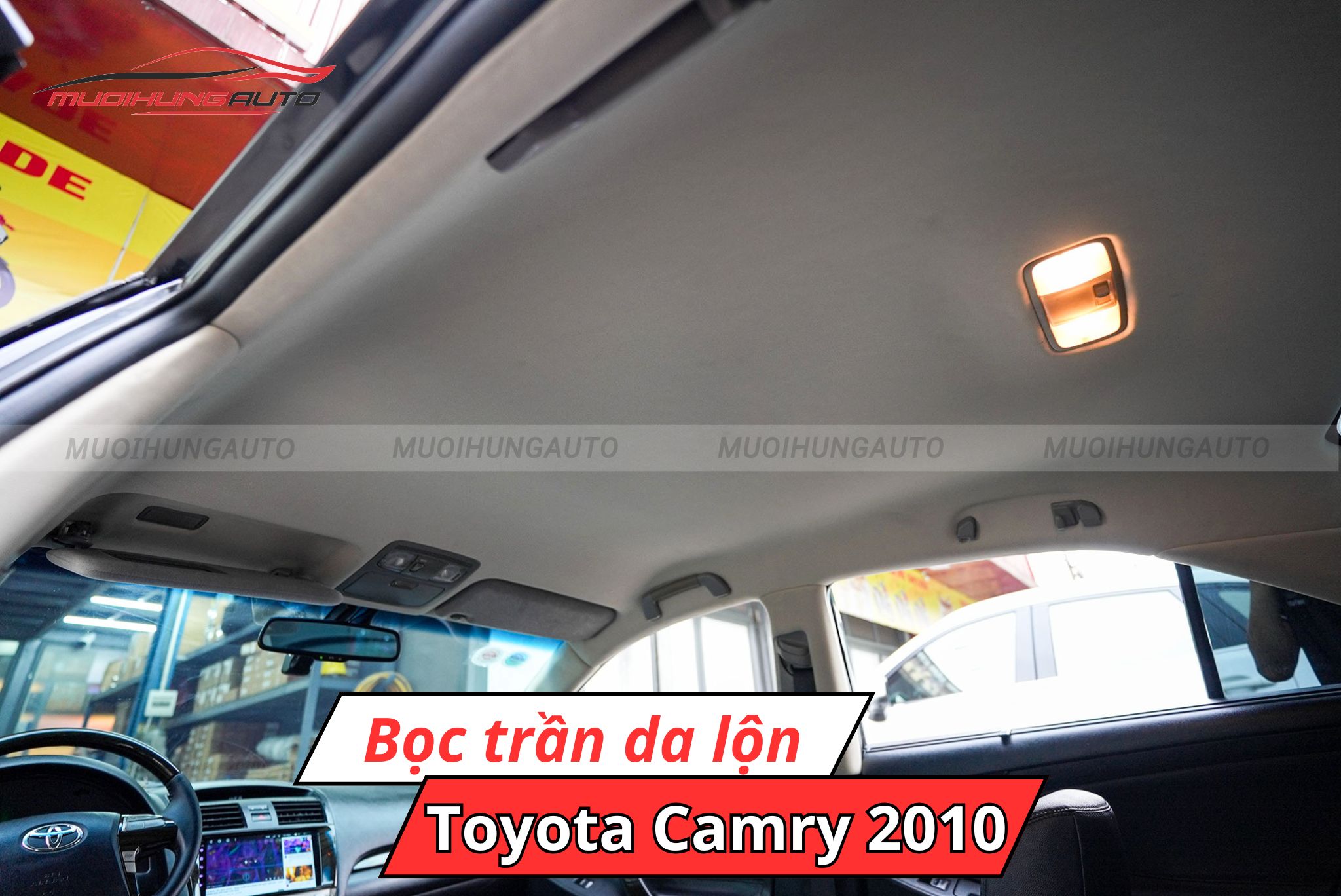 Bọc trần ô tô da lộn Toyota Camry 2010