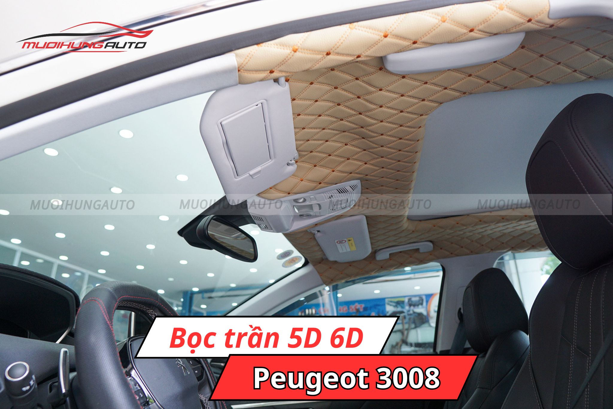 Bọc trần xe ô tô 5D 6D Peugeot 3008