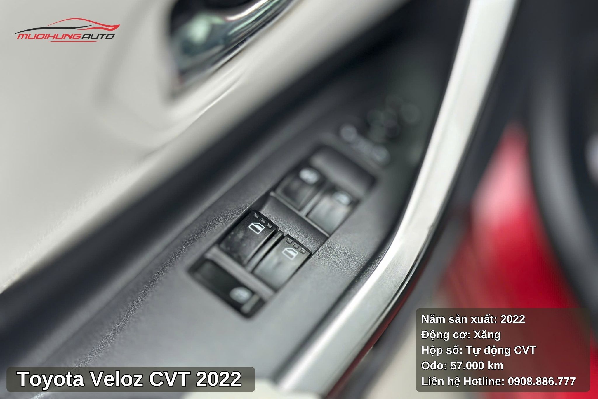 Các chi tiết nội thất xe Toyota Veloz CVT 2022 còn khá mới