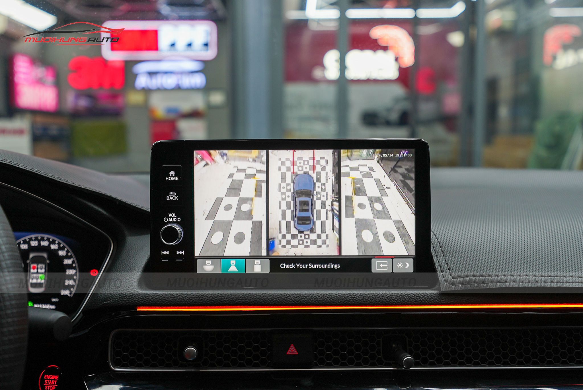 Camera 360 độ xe Honda Civic 2023