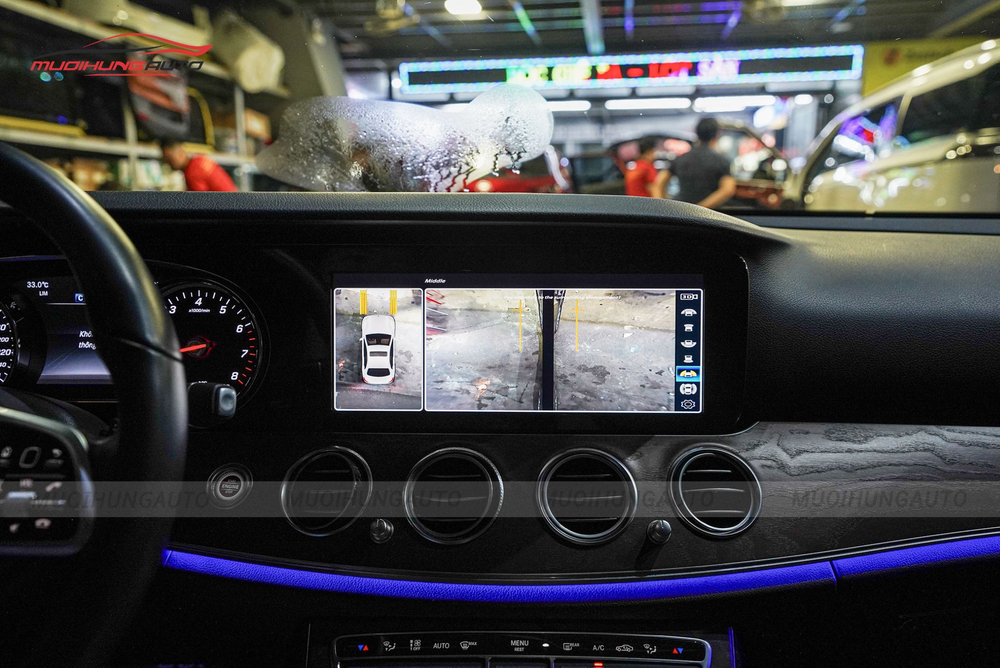 Camera 360 độ xe Mercedes E200 2020