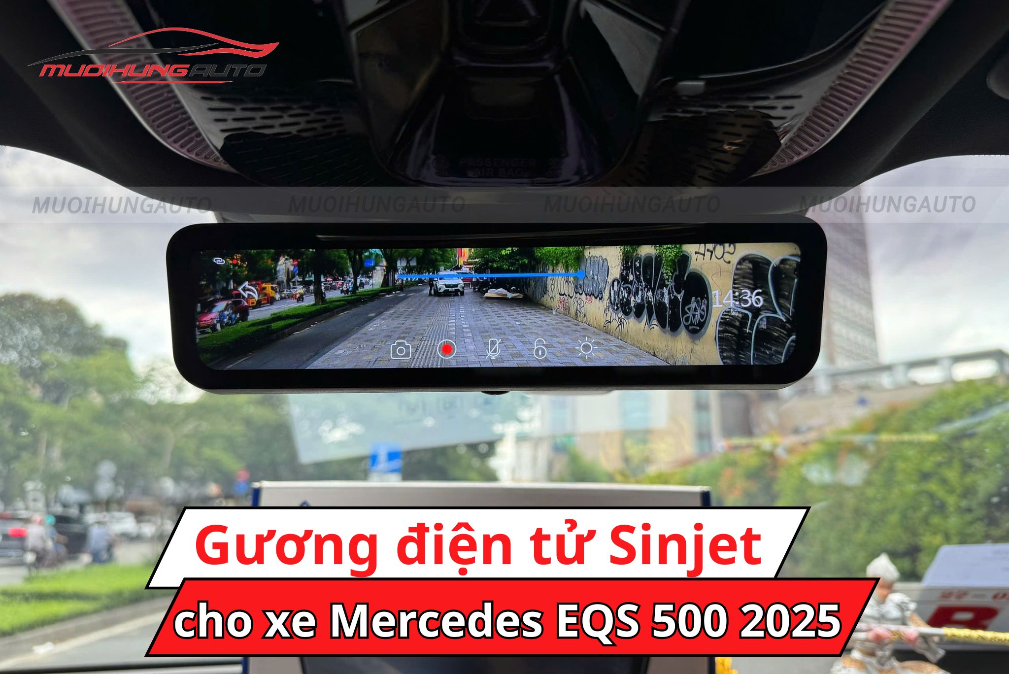 Camera gương điện tử Sinjet H10 cho xe Mercedes EQS 500 2025