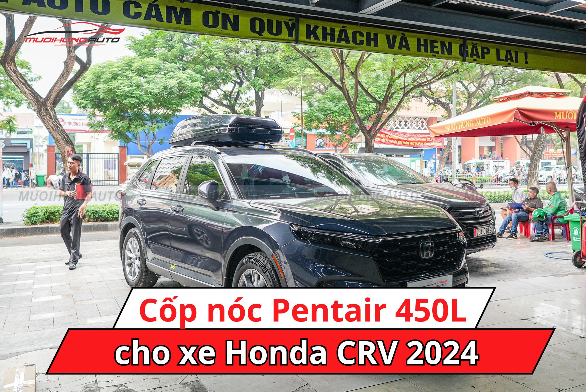 Cốp nóc Pentair 450L cho ô tô Honda CRV 2024