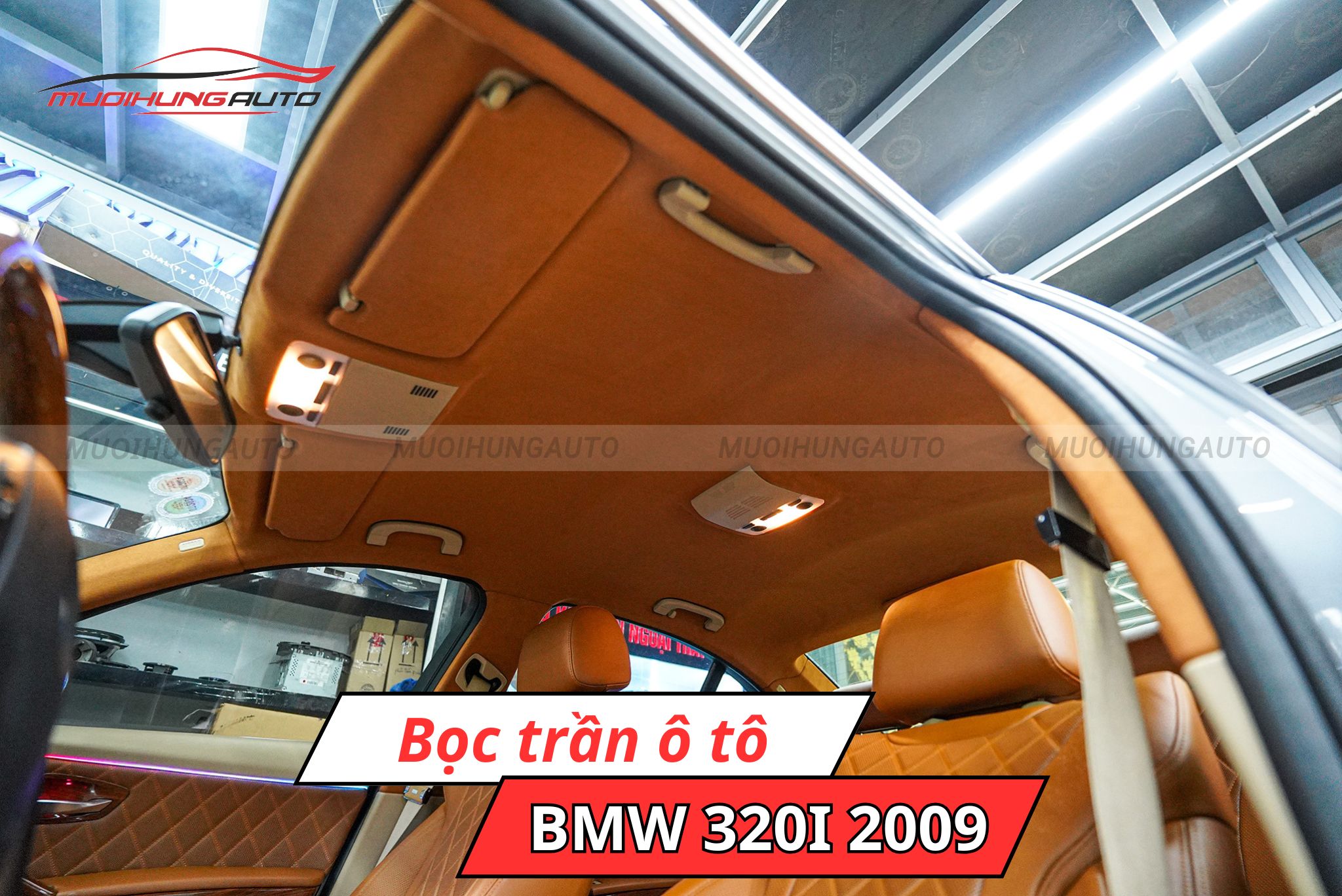 Dán trần xe ô tô BMW 320i 2009