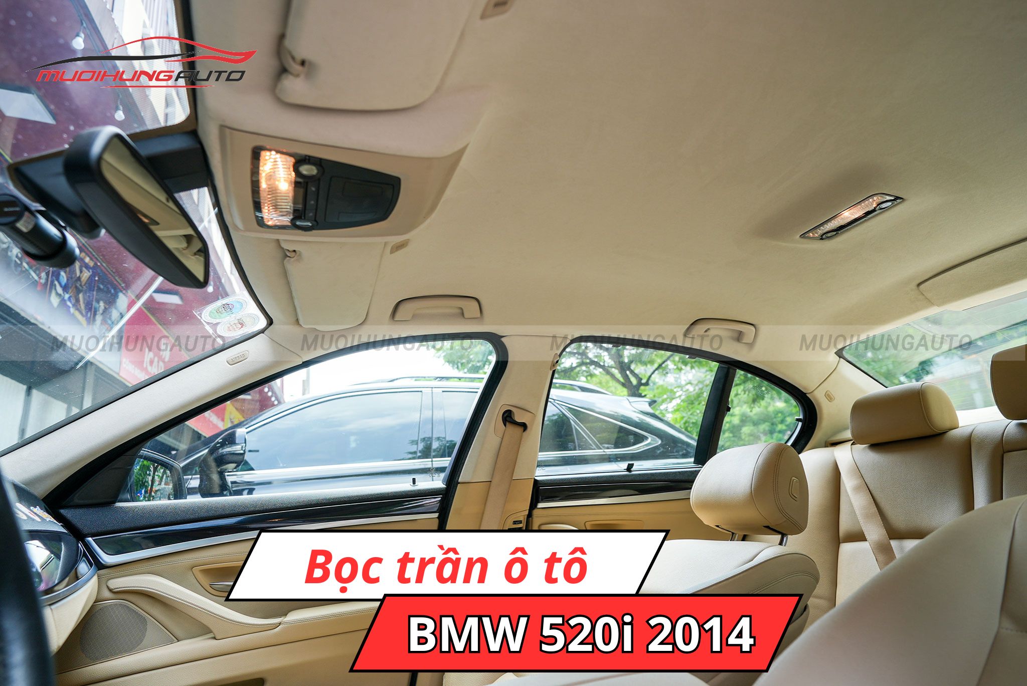 Dán trần xe ô tô BMW 520i 2014