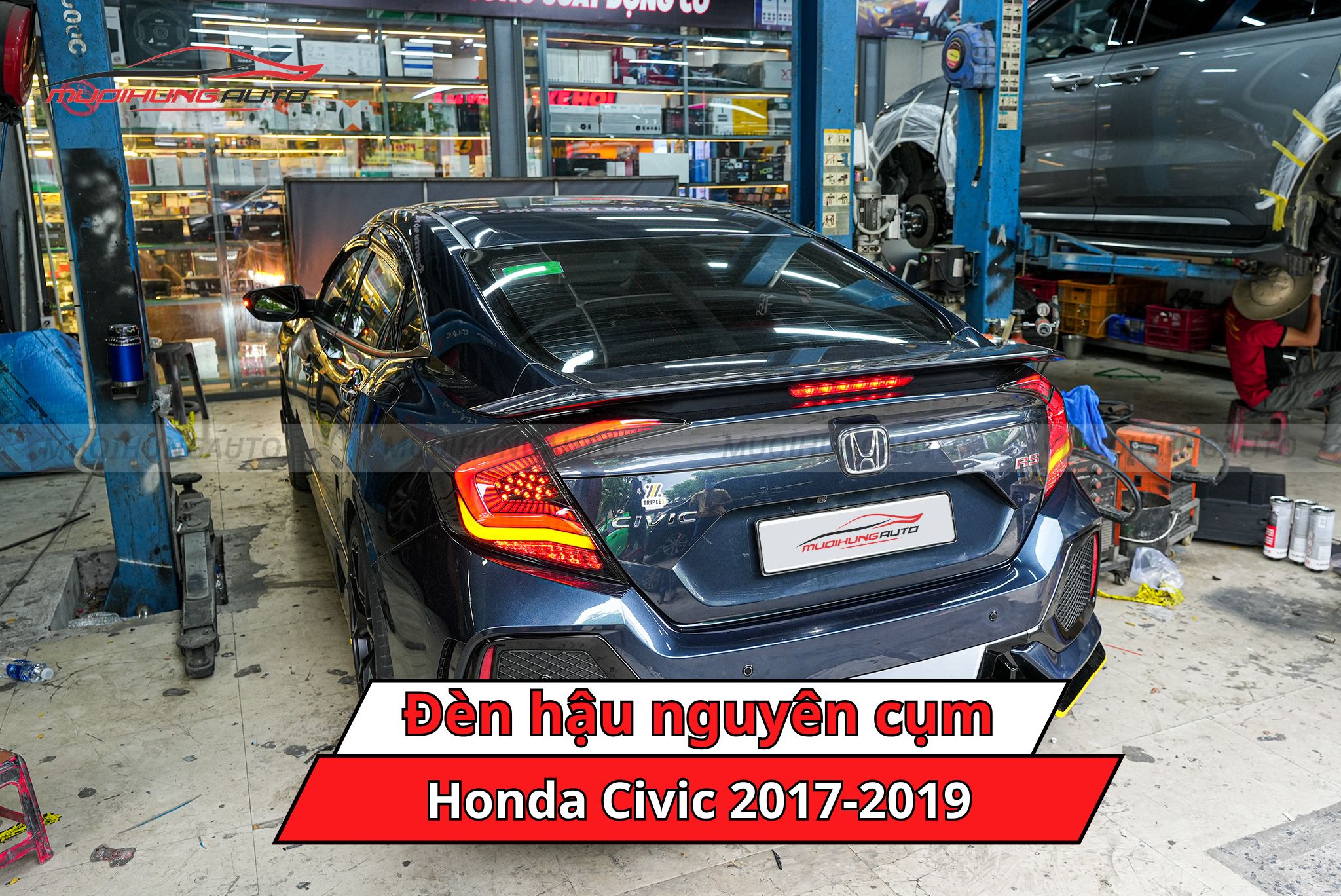 Đèn hậu nguyên cụm cho xe Honda Civic 2017-2019