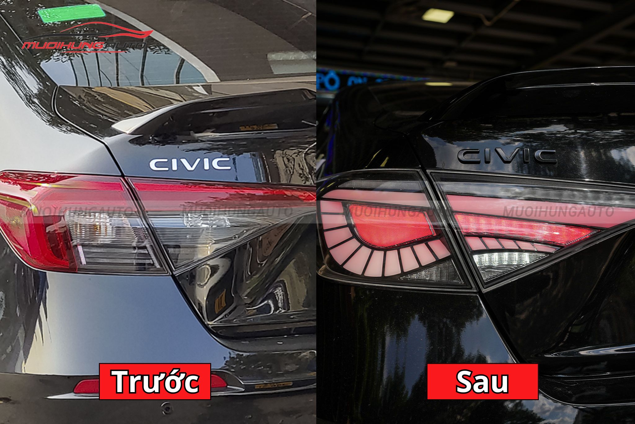 Đèn hậu nguyên cụm cho xe Honda Civic 2022