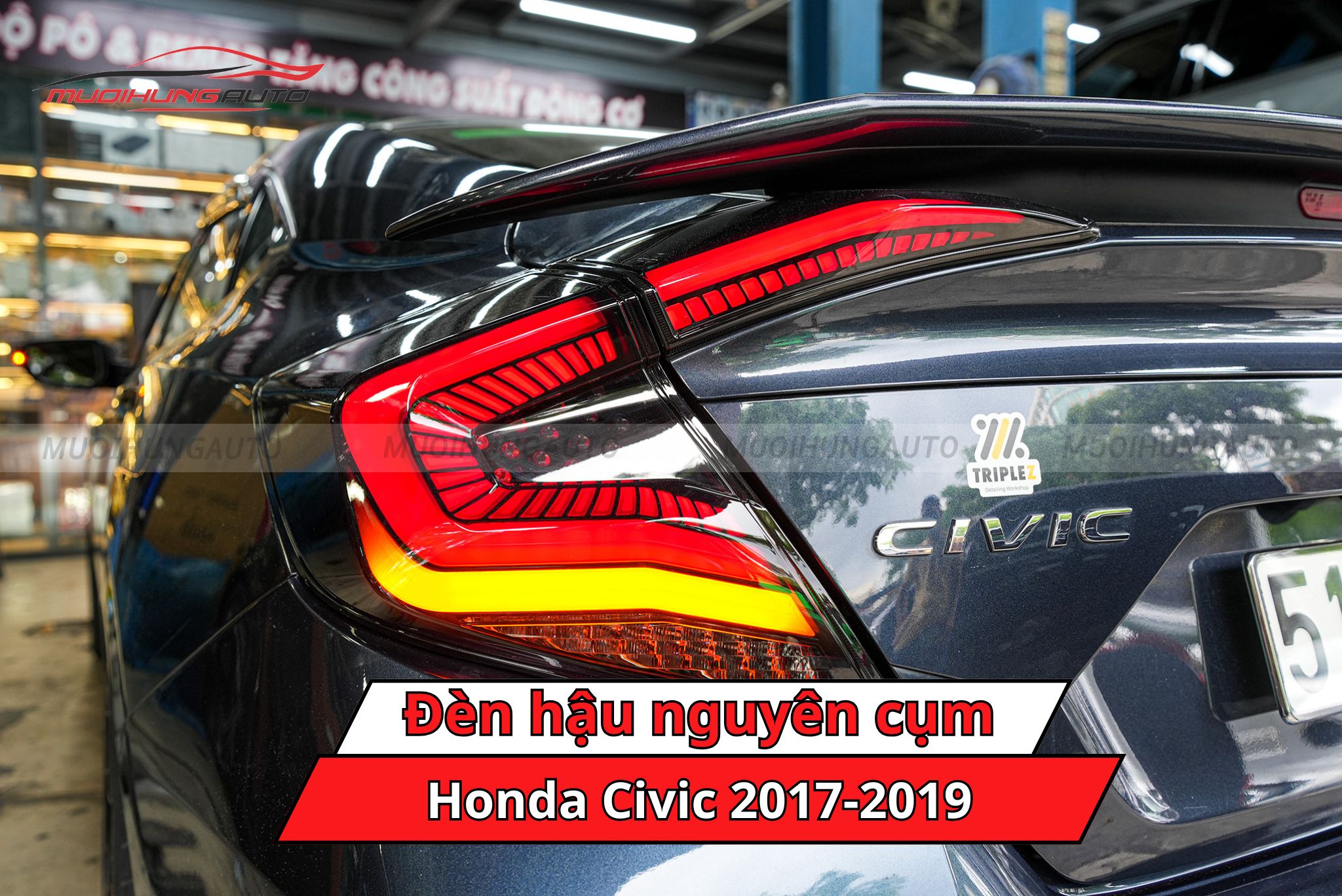 Đèn hậu nguyên cụm xe Honda Civic 2017-2019