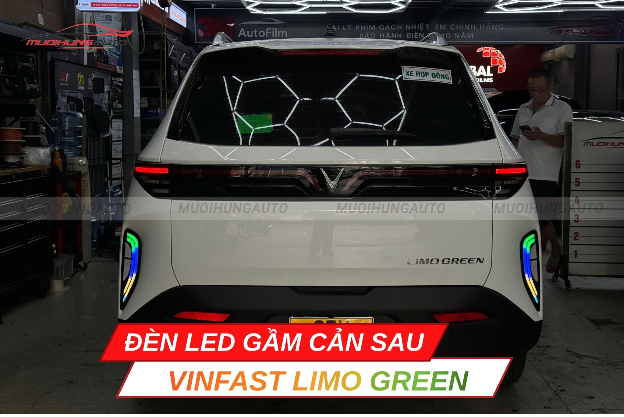 Đèn LED gầm cản sau ô tô Vinfast Limo Green