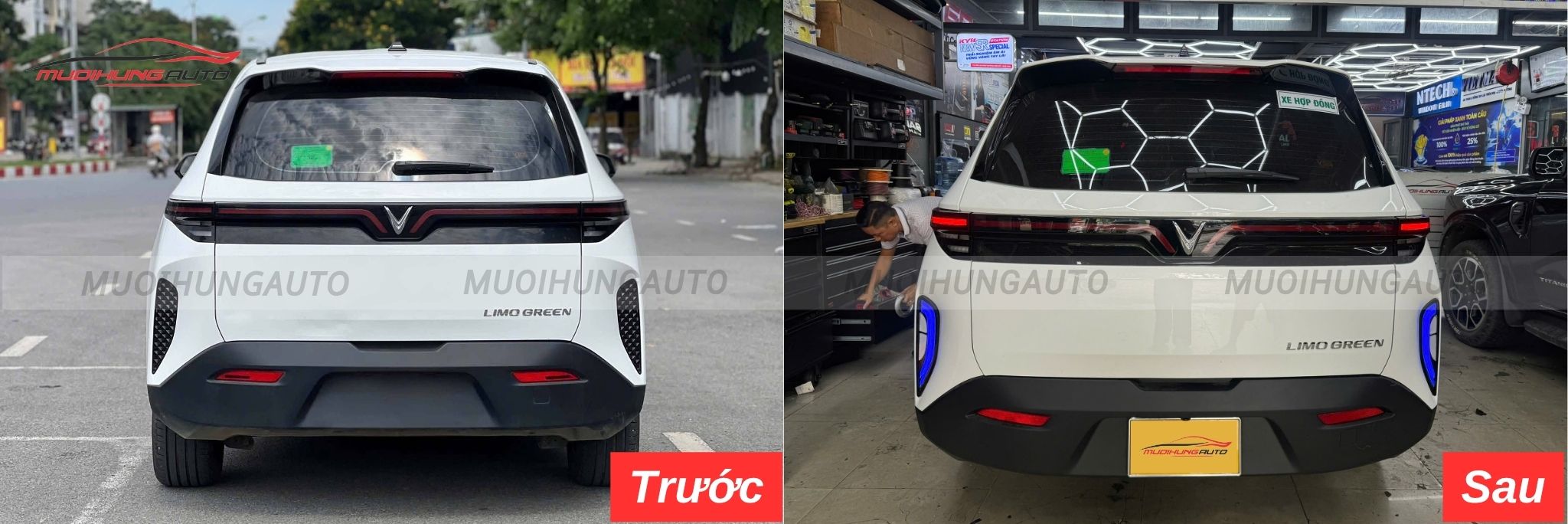 Đèn LED gầm cản sau xe Vinfast Limo Green