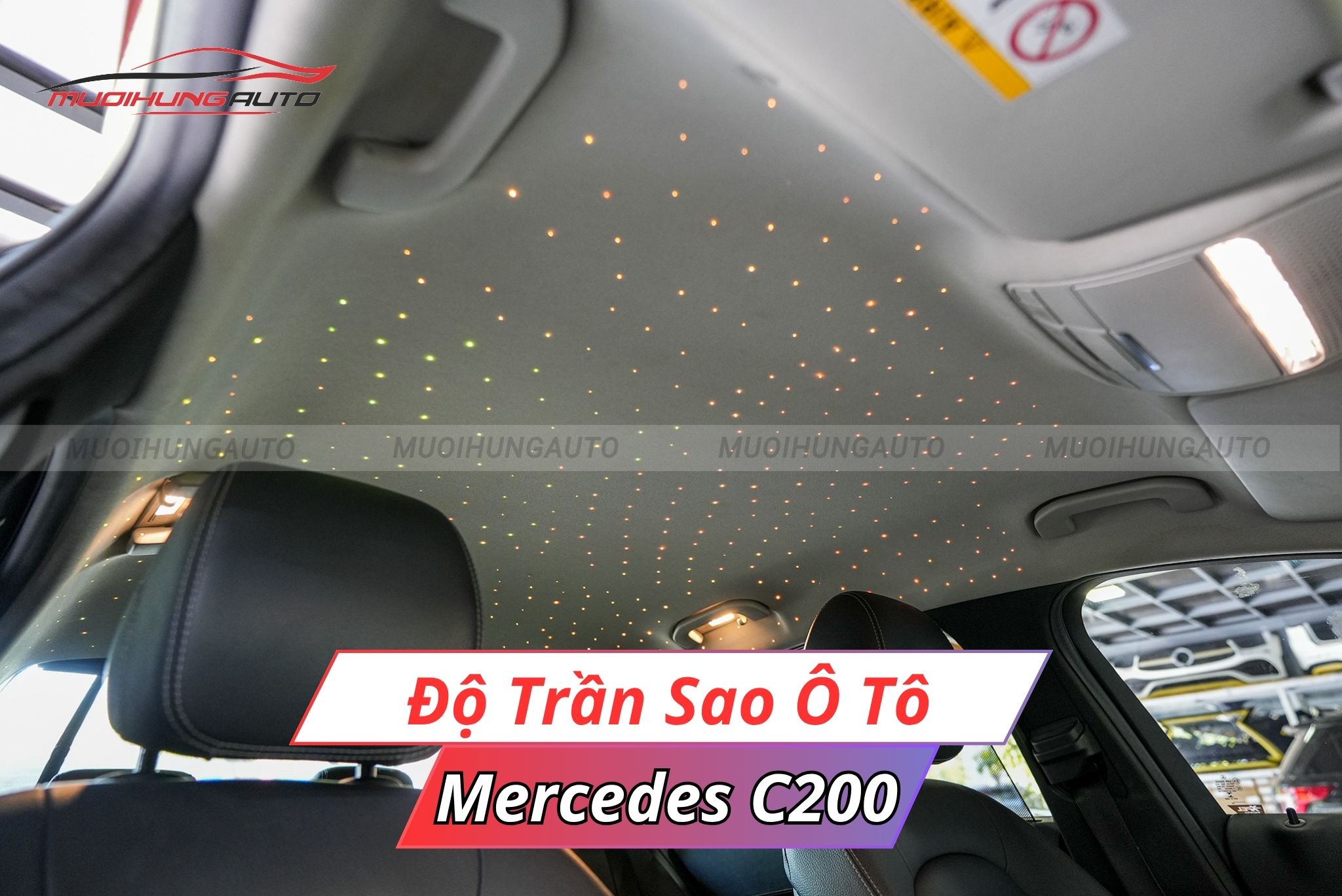 Đèn LED trần sao cho xe Mercedes C200