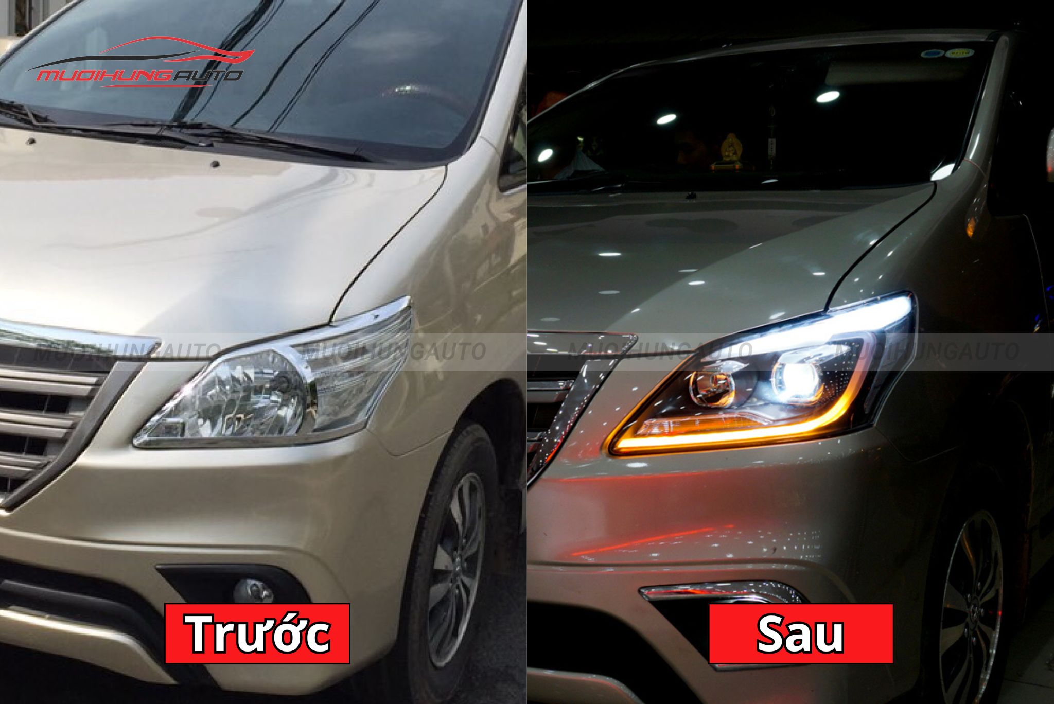 Đèn pha nguyên cụm cho ô tô Toyota Innova