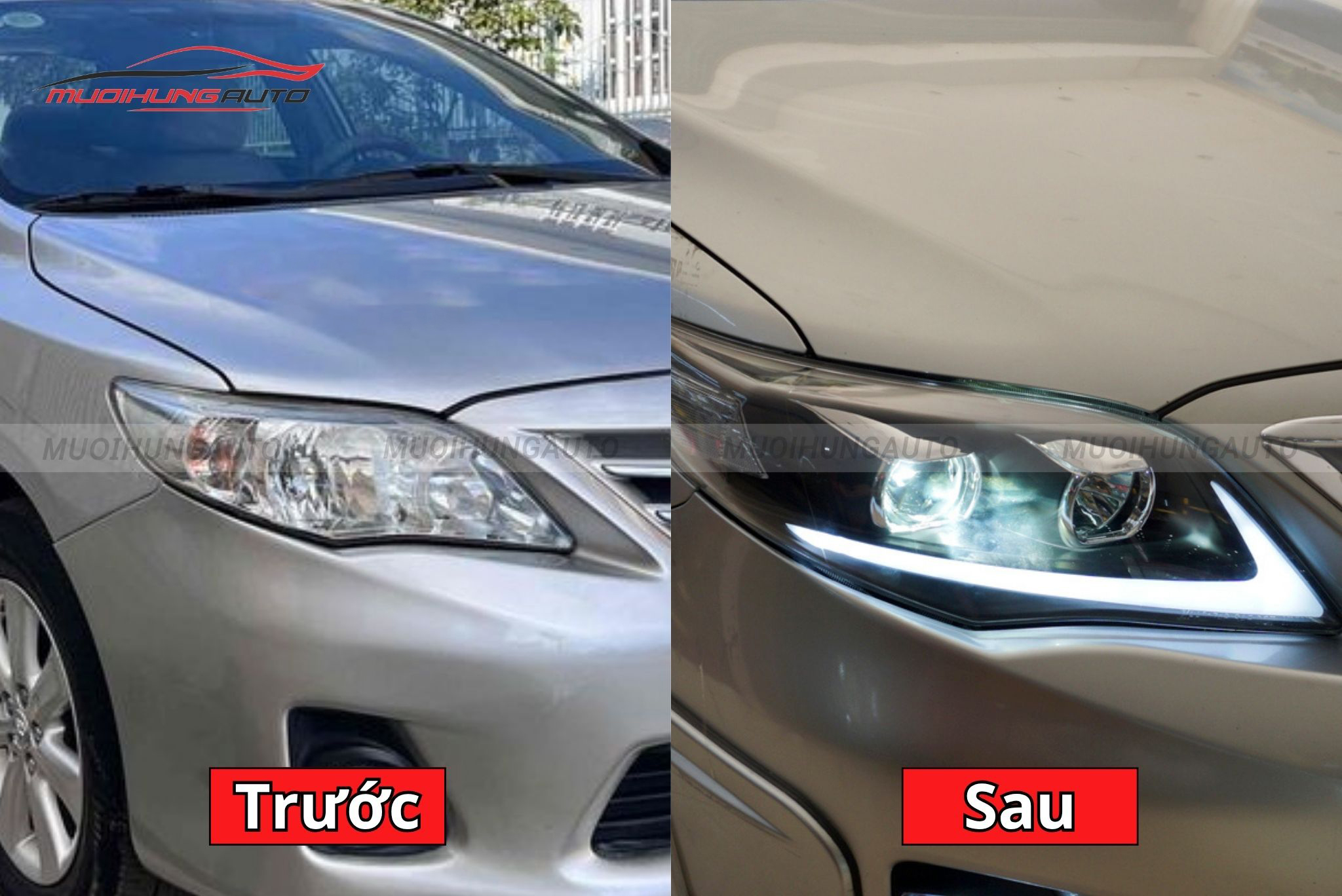 Đèn pha nguyên cụm cho xe Toyota Altis 2018