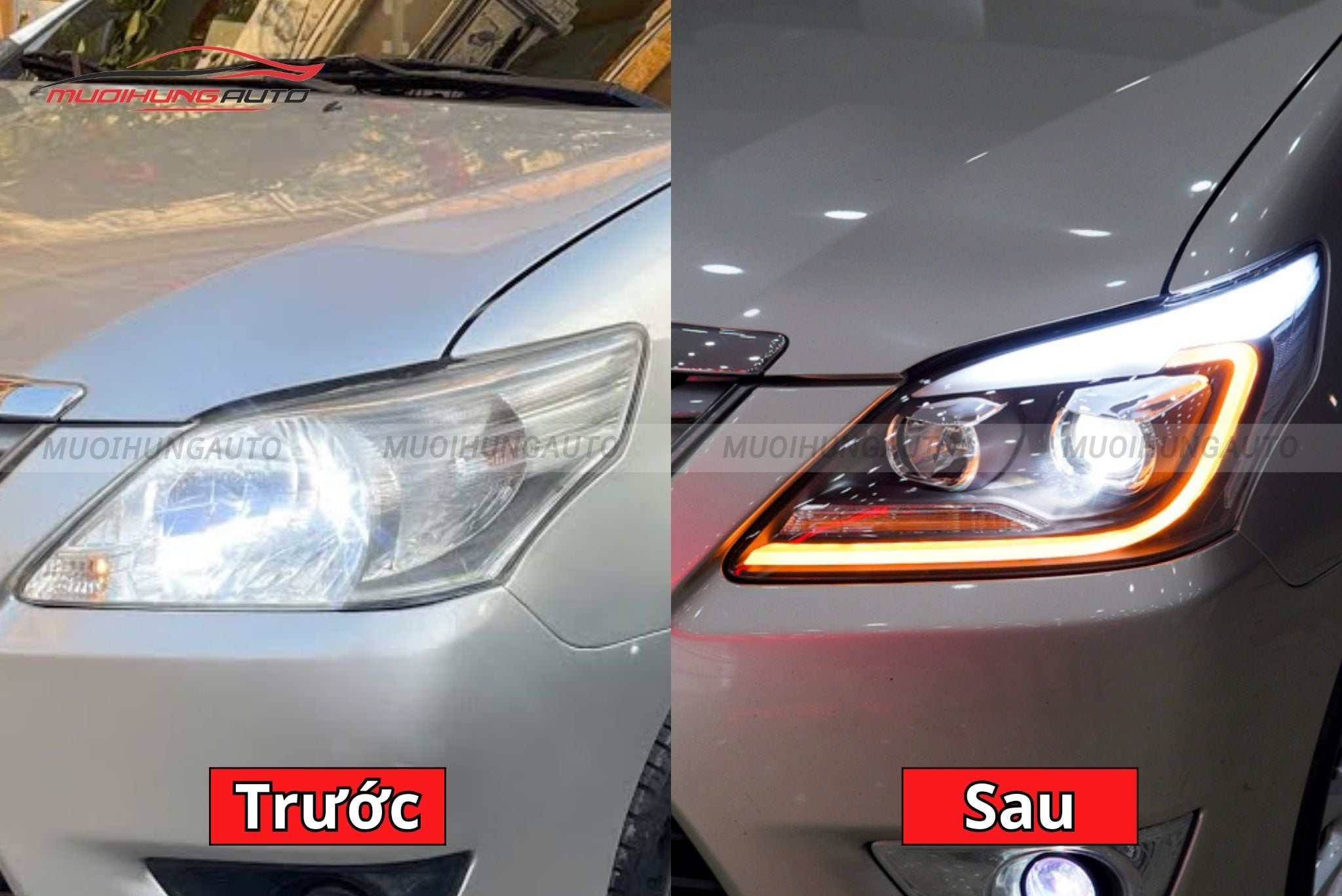Đèn pha nguyên cụm cho xe Toyota Innova 2015