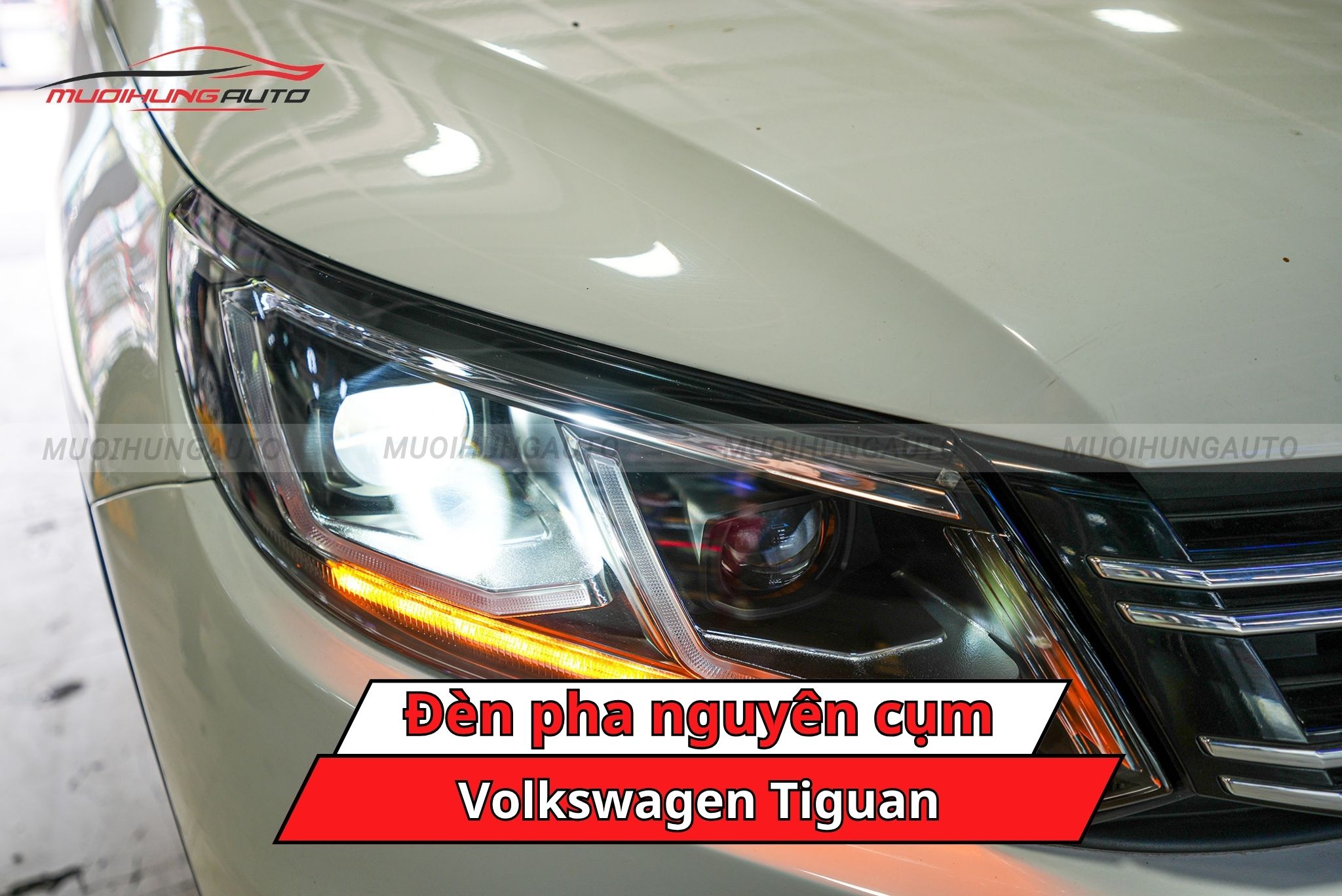 Đèn pha nguyên cụm cho xe Volkswagen Tiguan
