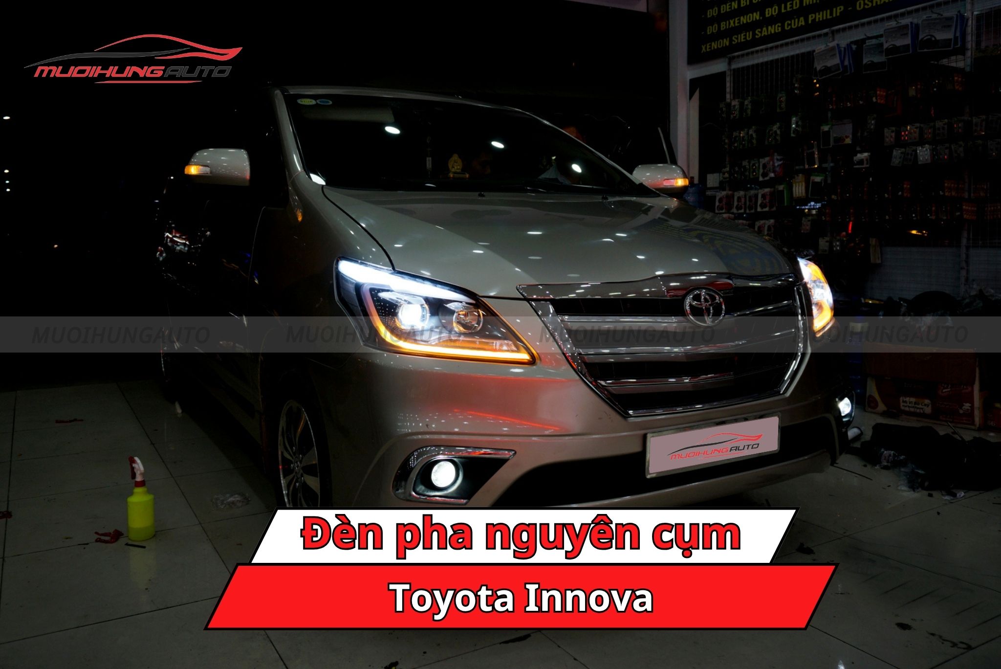 Đèn pha nguyên cụm ô tô Toyota Innova