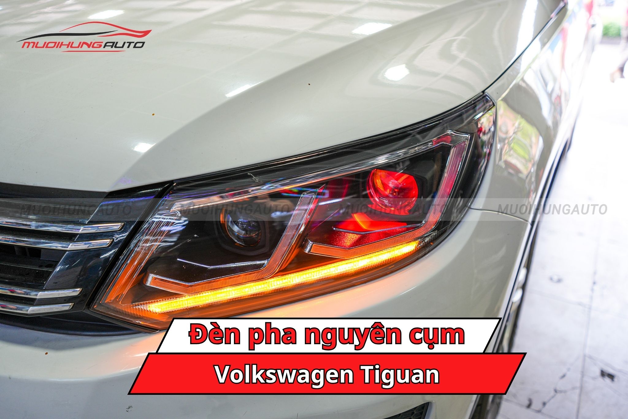 Đèn pha nguyên cụm ô tô Volkswagen Tiguan