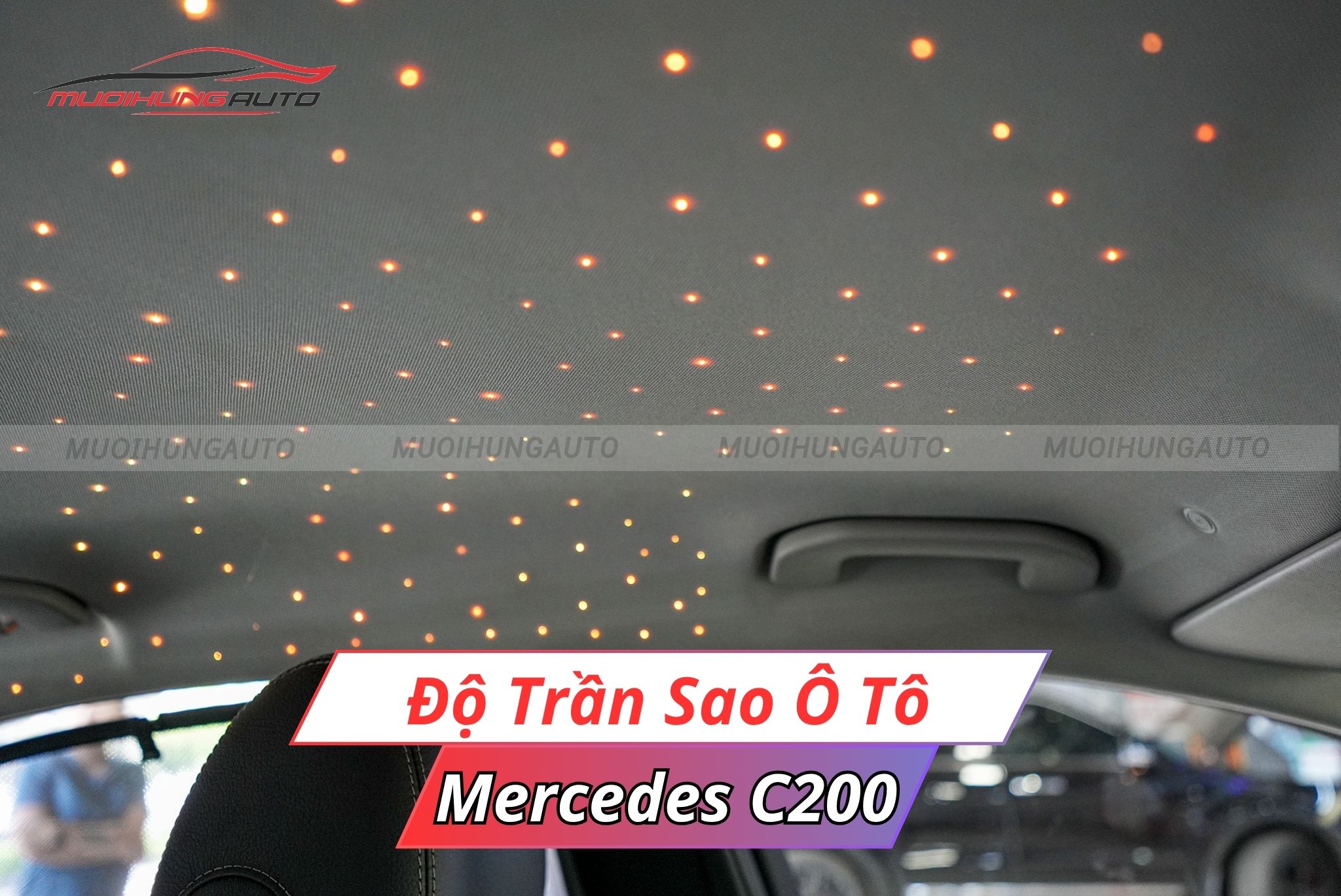 Đèn sao trần xe Mercedes C200