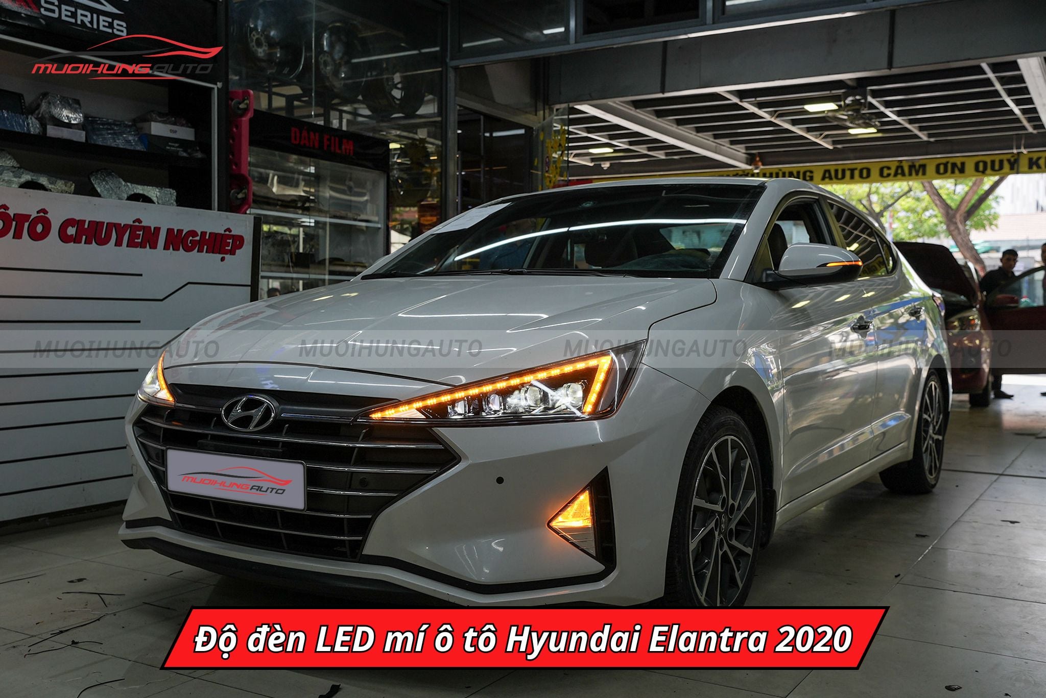 Độ đèn LED mí cho Hyundai Elantra 2020
