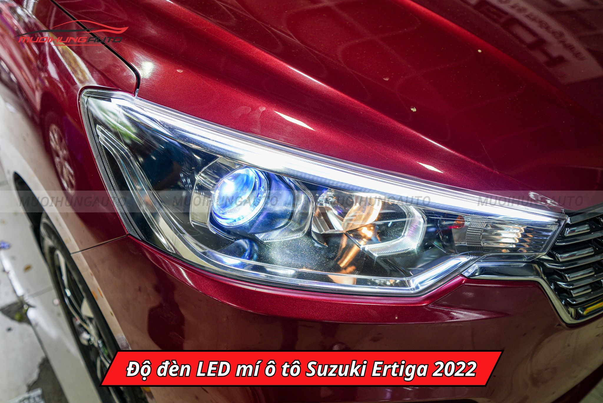 Độ đèn LED mí cho xe Suzuki Ertiga 2022