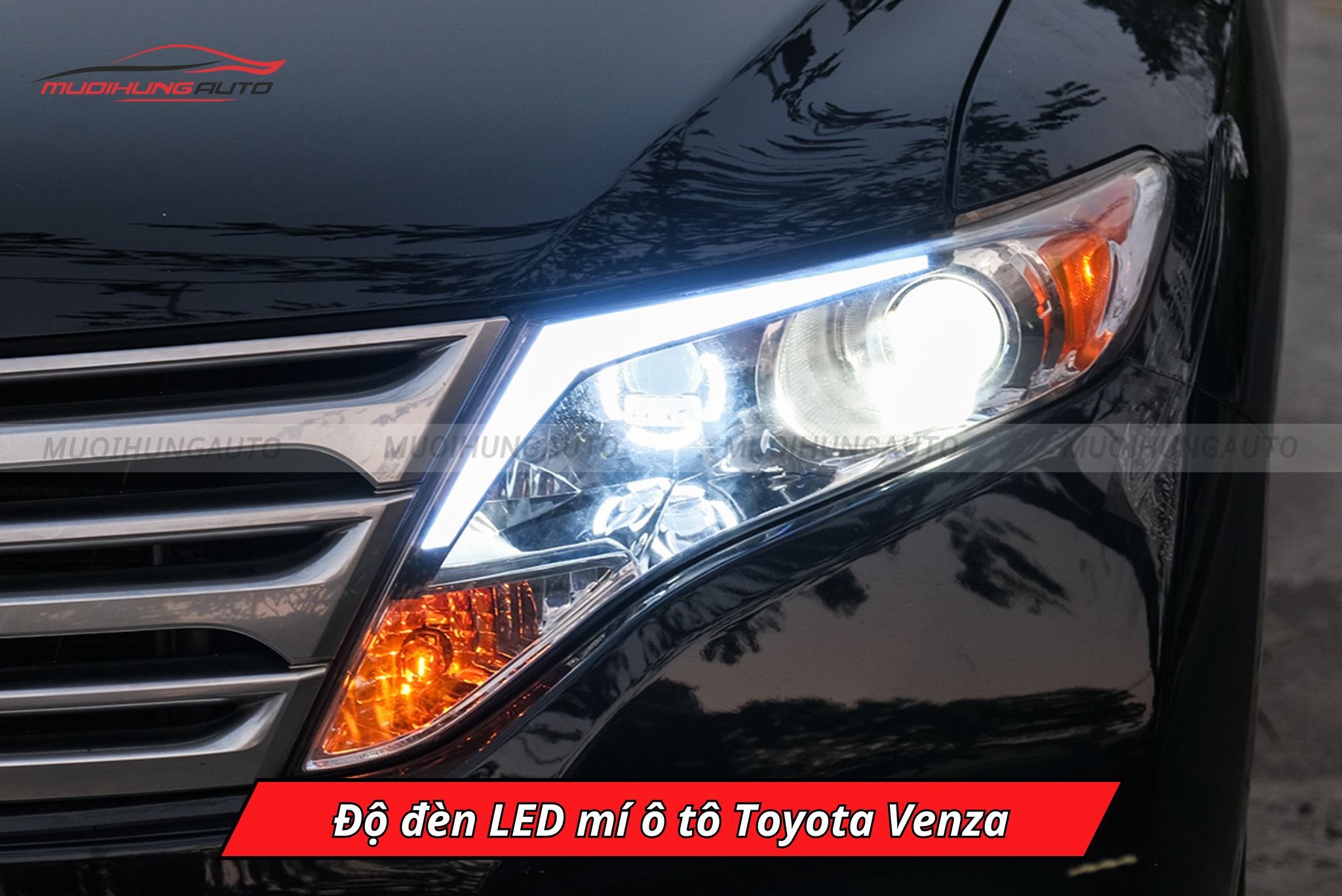 Độ đèn LED mí cho xe Toyota Venza