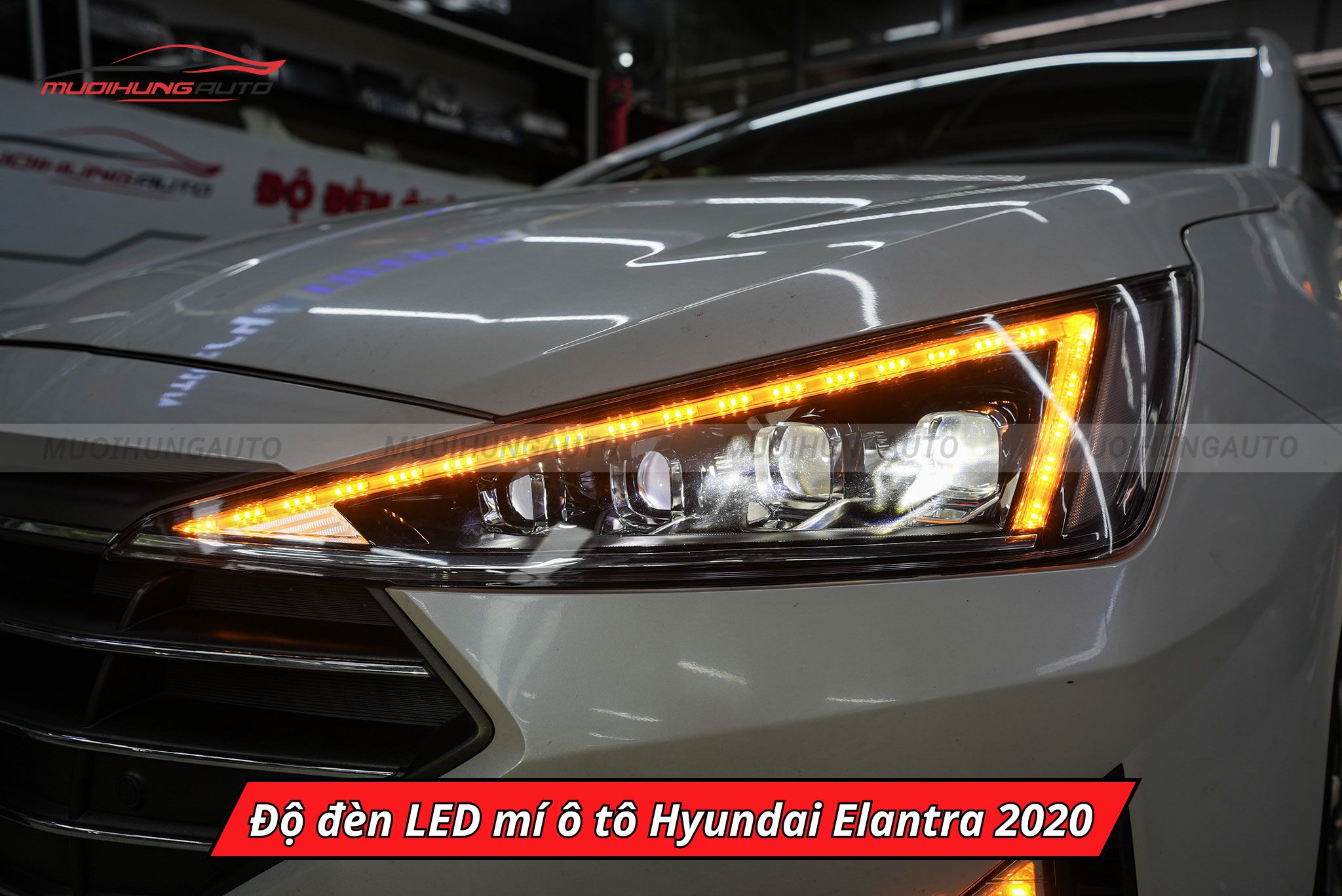 Độ đèn LED mí Hyundai Elantra 2020