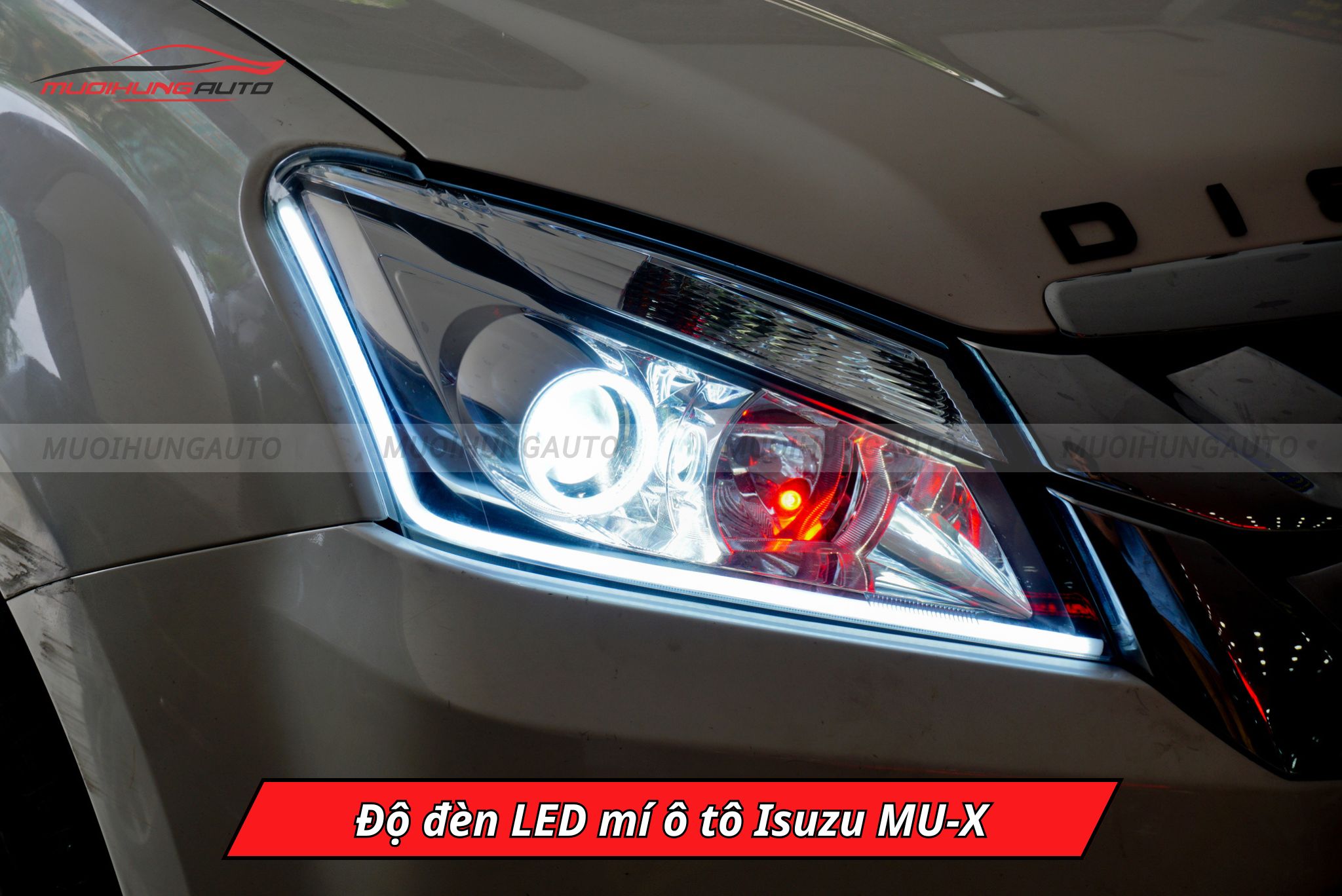 Độ đèn LED mí Isuzu MU-X