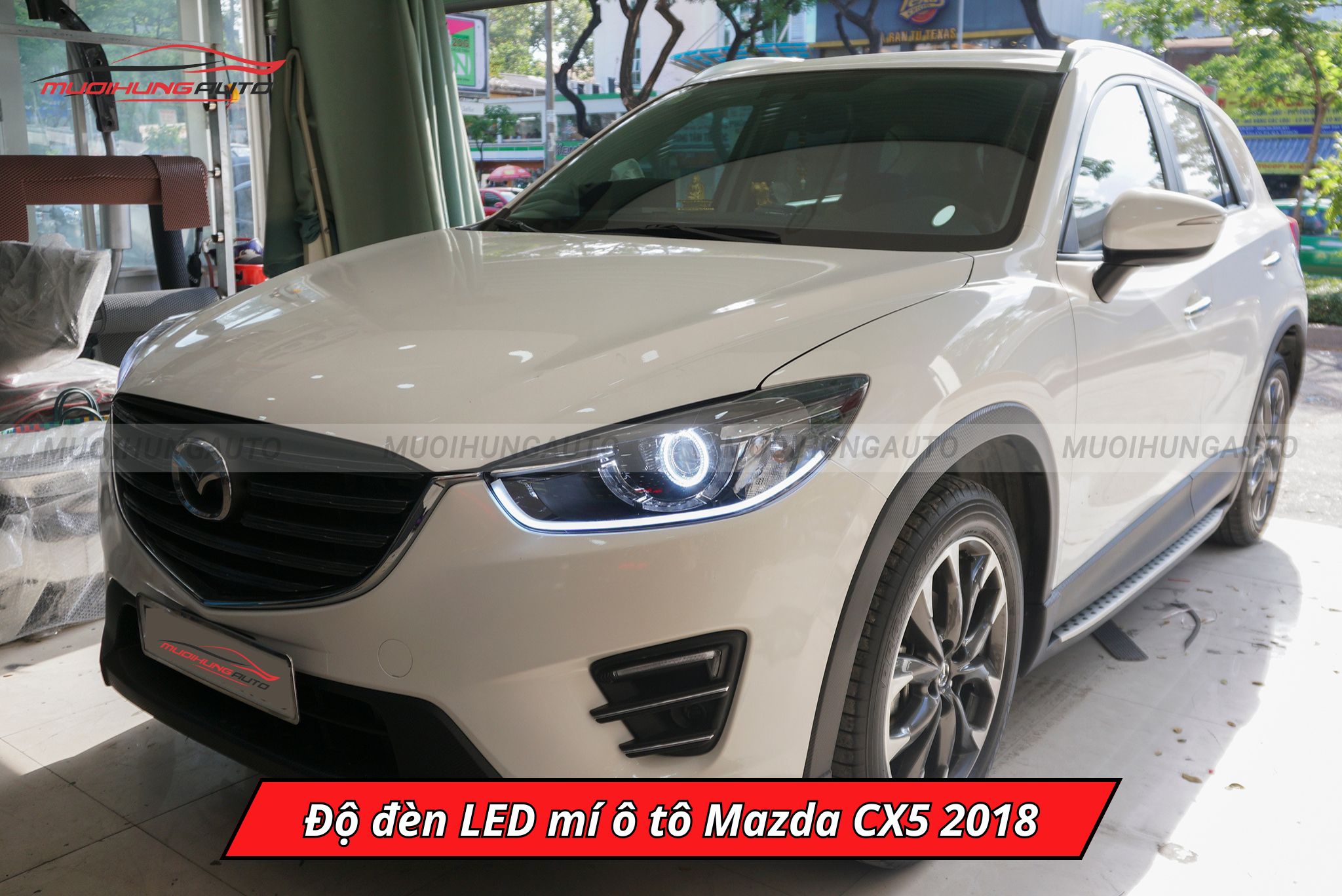 Độ đèn LED mí ô tô Mazda CX5 2018