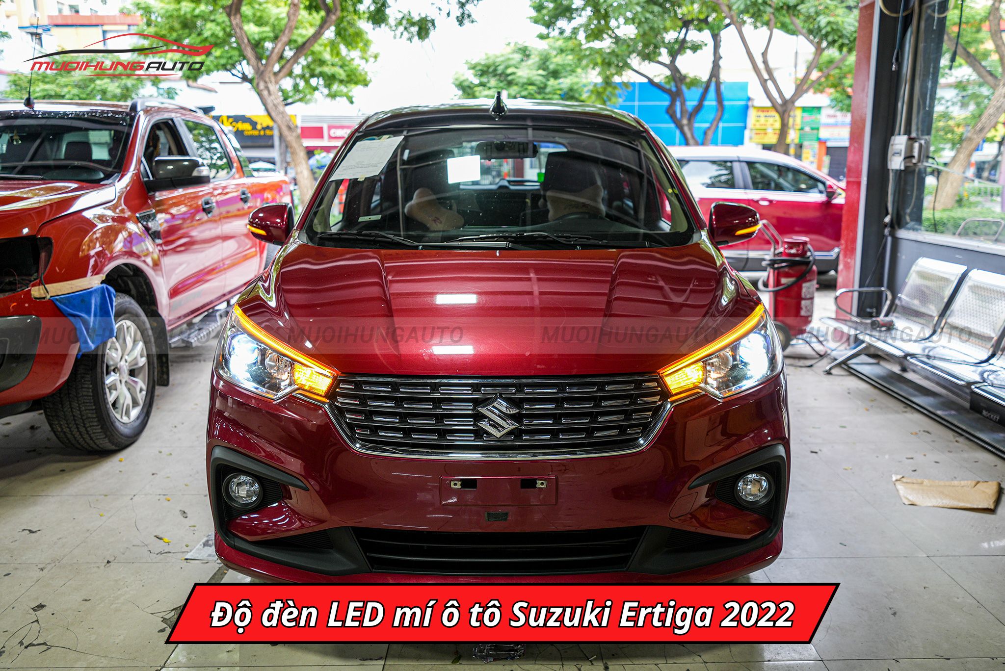 Độ đèn LED mí ô tô Suzuki Ertiga 2022