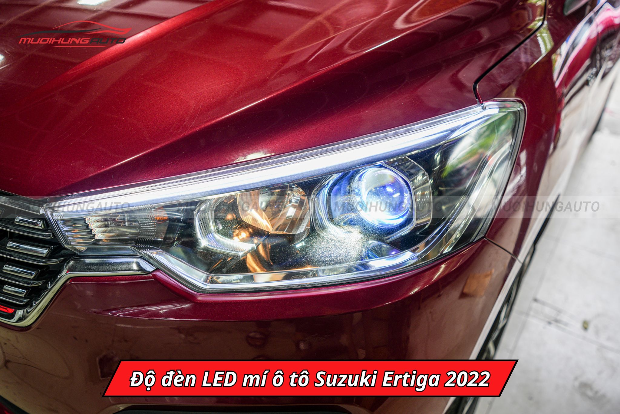 Độ đèn LED mí Suzuki Ertiga 2022