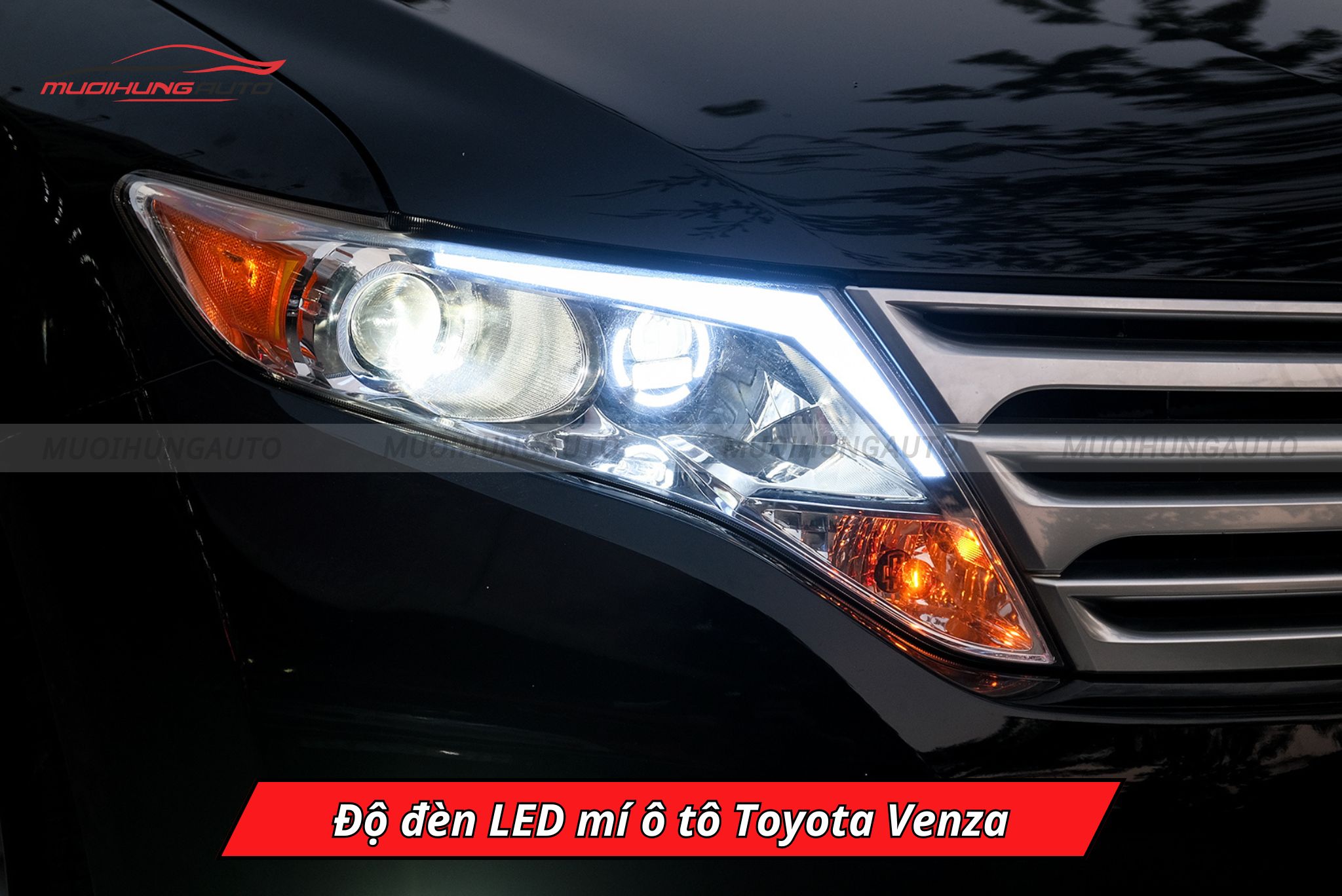 Độ đèn LED mí Toyota Venza