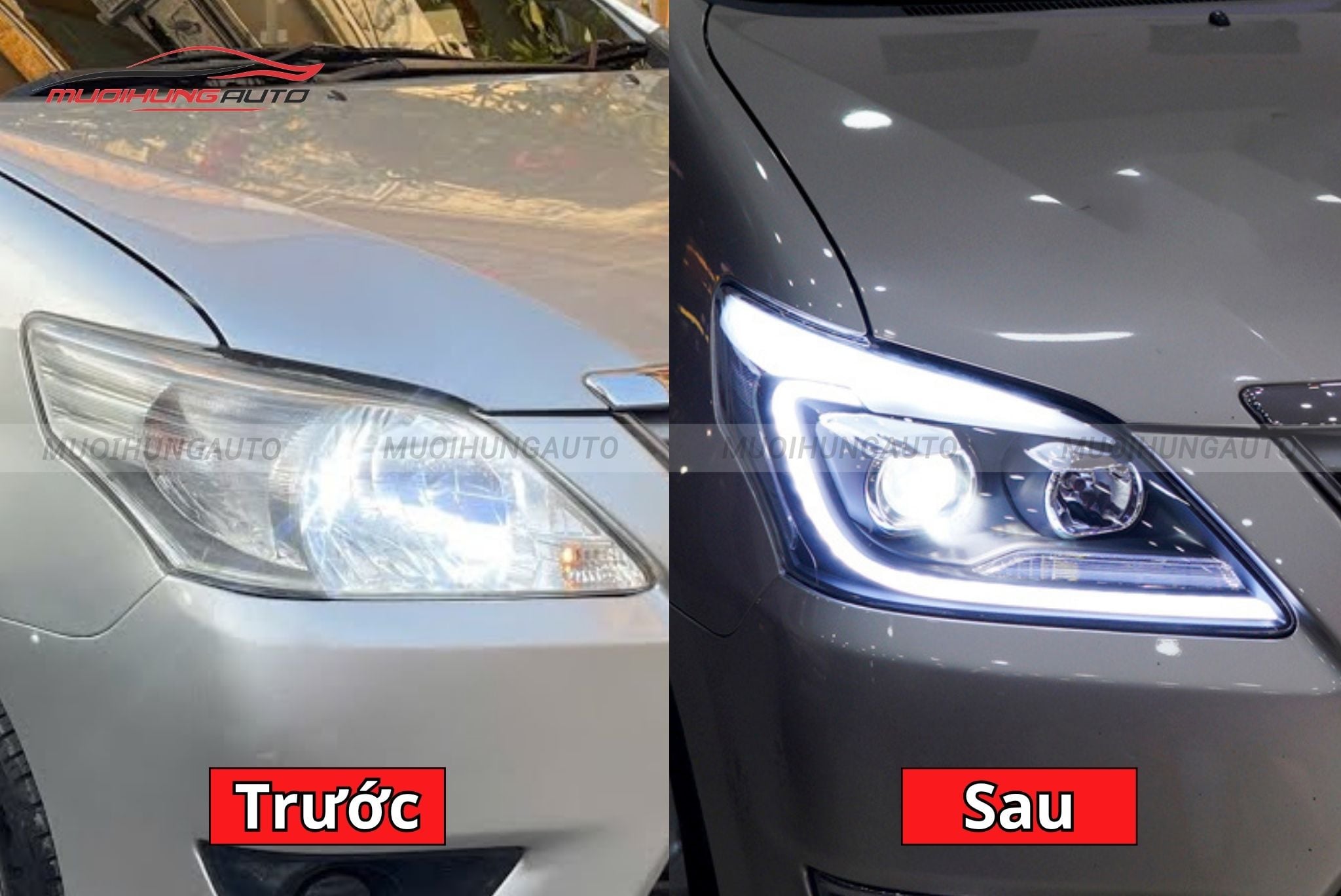 Độ đèn pha nguyên cụm Toyota Innova 2015