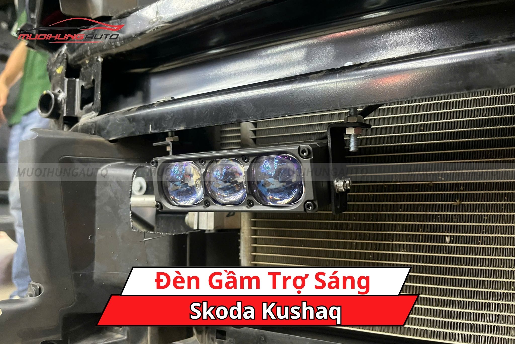 Độ đèn trợ sáng ô tô Skoda Kushaq