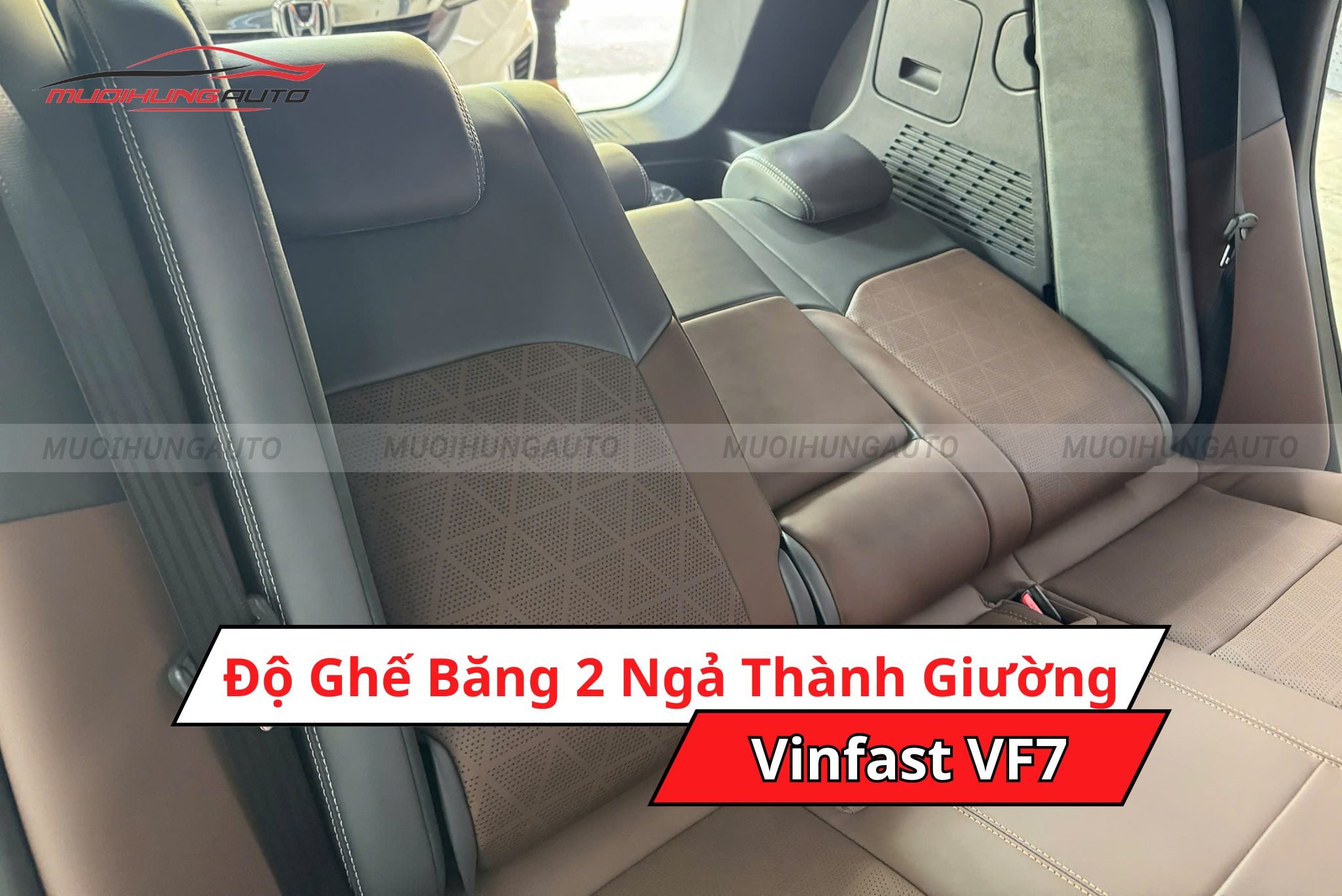 Độ ghế băng 2 ngả thành giường 180 độ cho Vinfast VF7