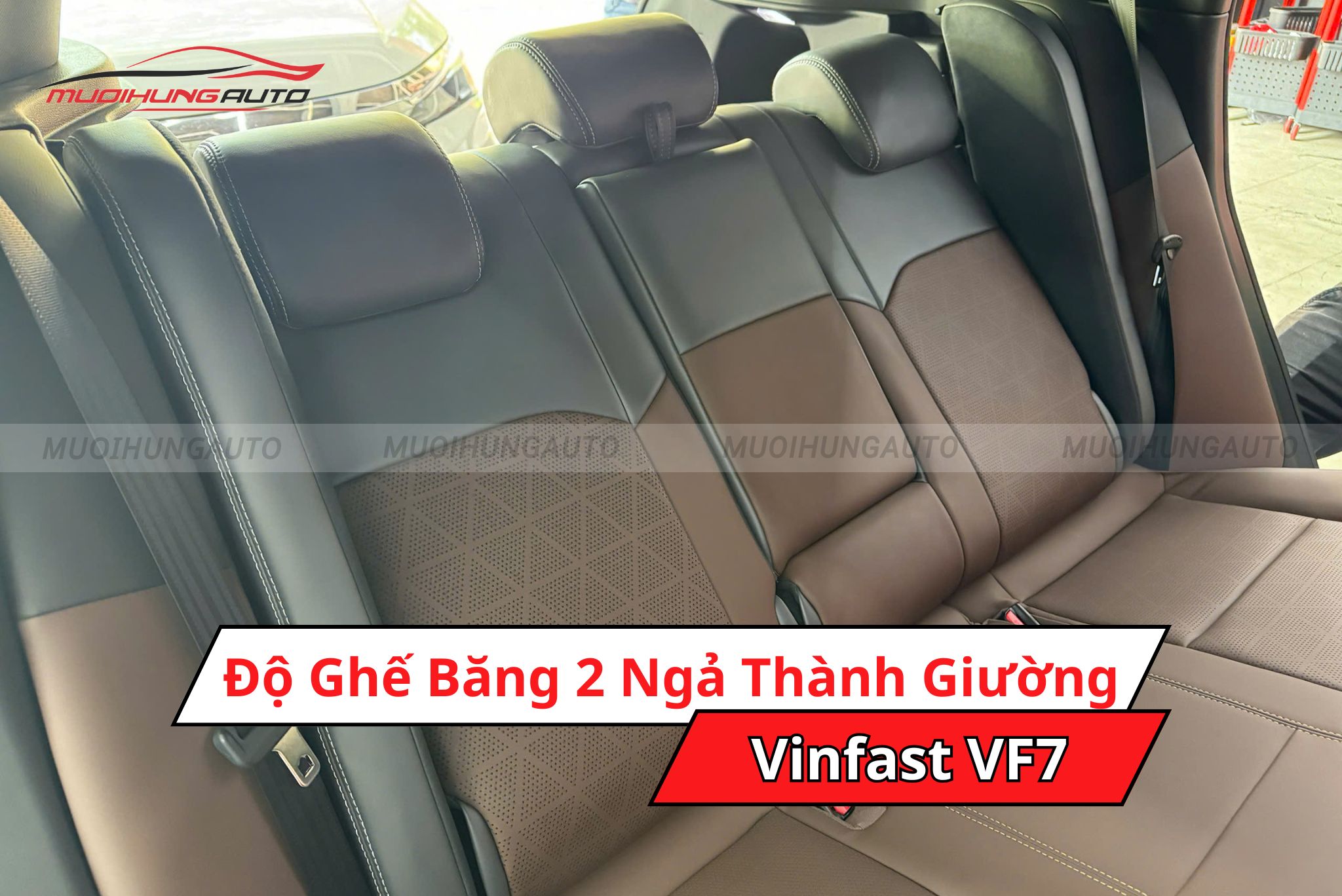 Độ ghế băng 2 ngả thành giường cho ô tô Vinfast VF7