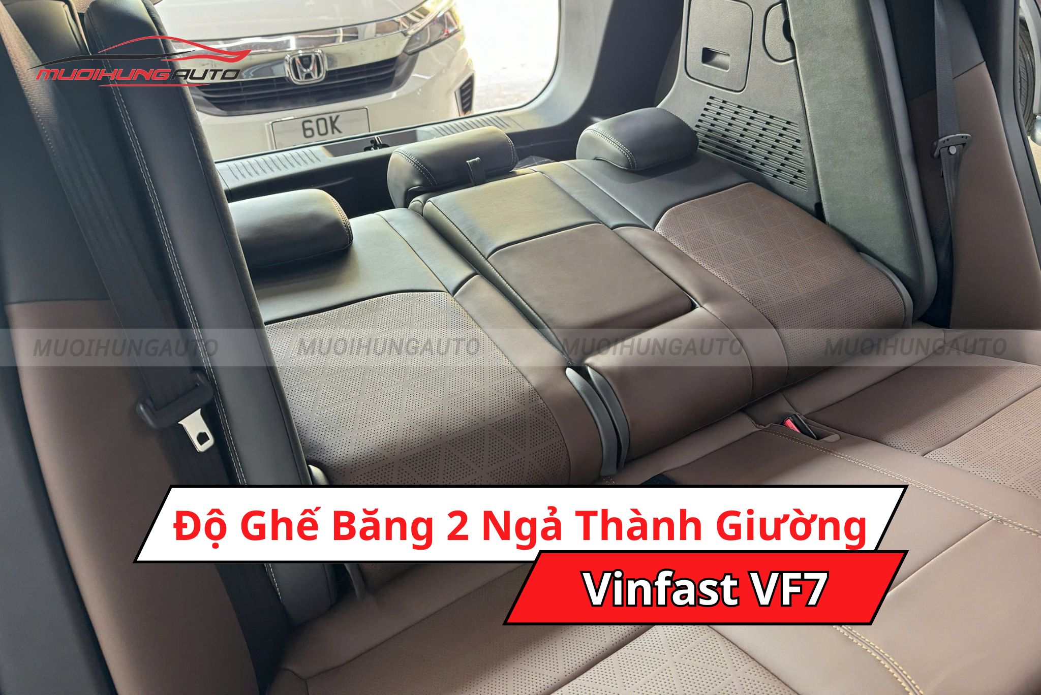 Độ ghế băng 2 ngả thành giường cho xe Vinfast VF7