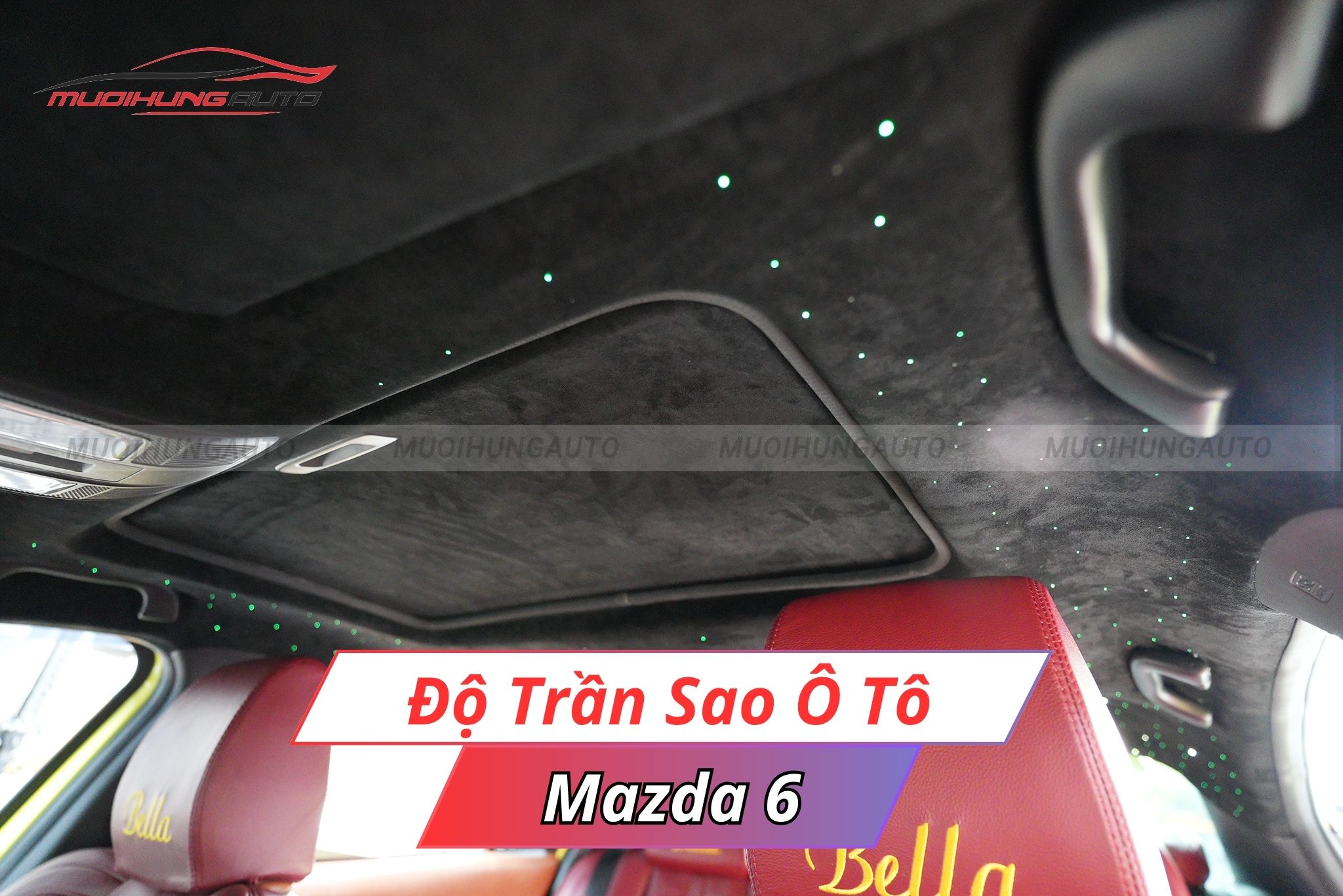 Độ LED trần sao ô tô Mazda 6