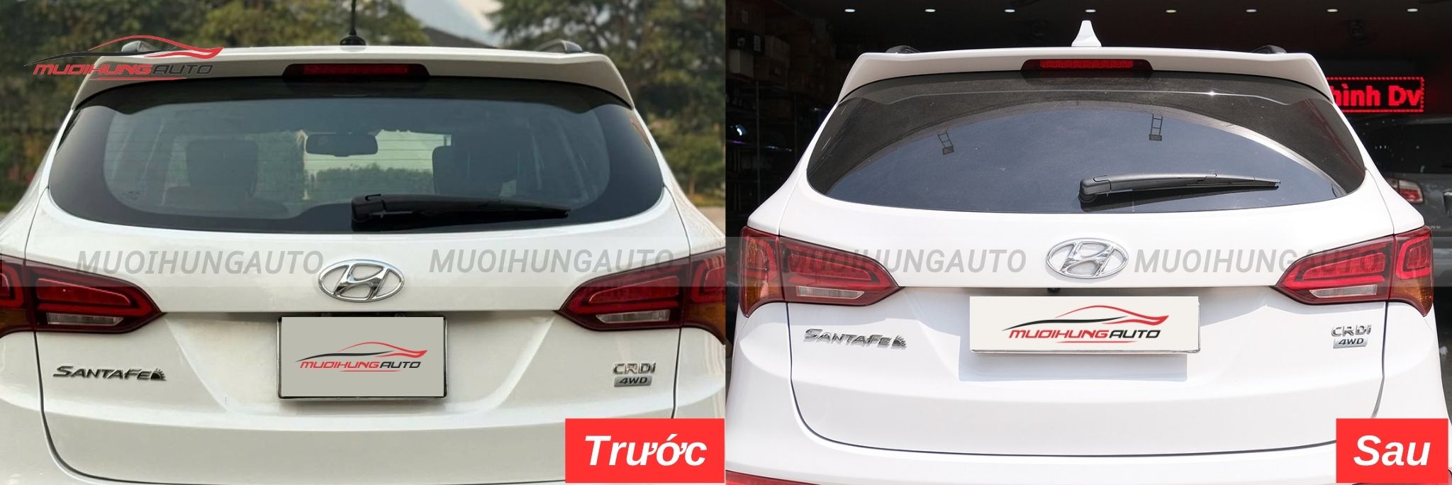 Đuôi cá ô tô Hyundai Santafe 2019