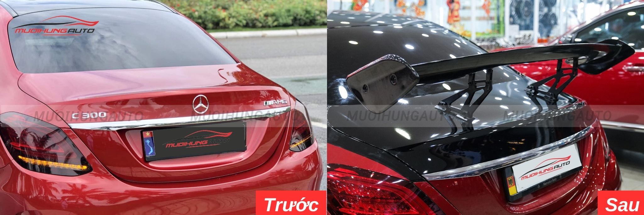 Đuôi cá ô tô Mercedes C300