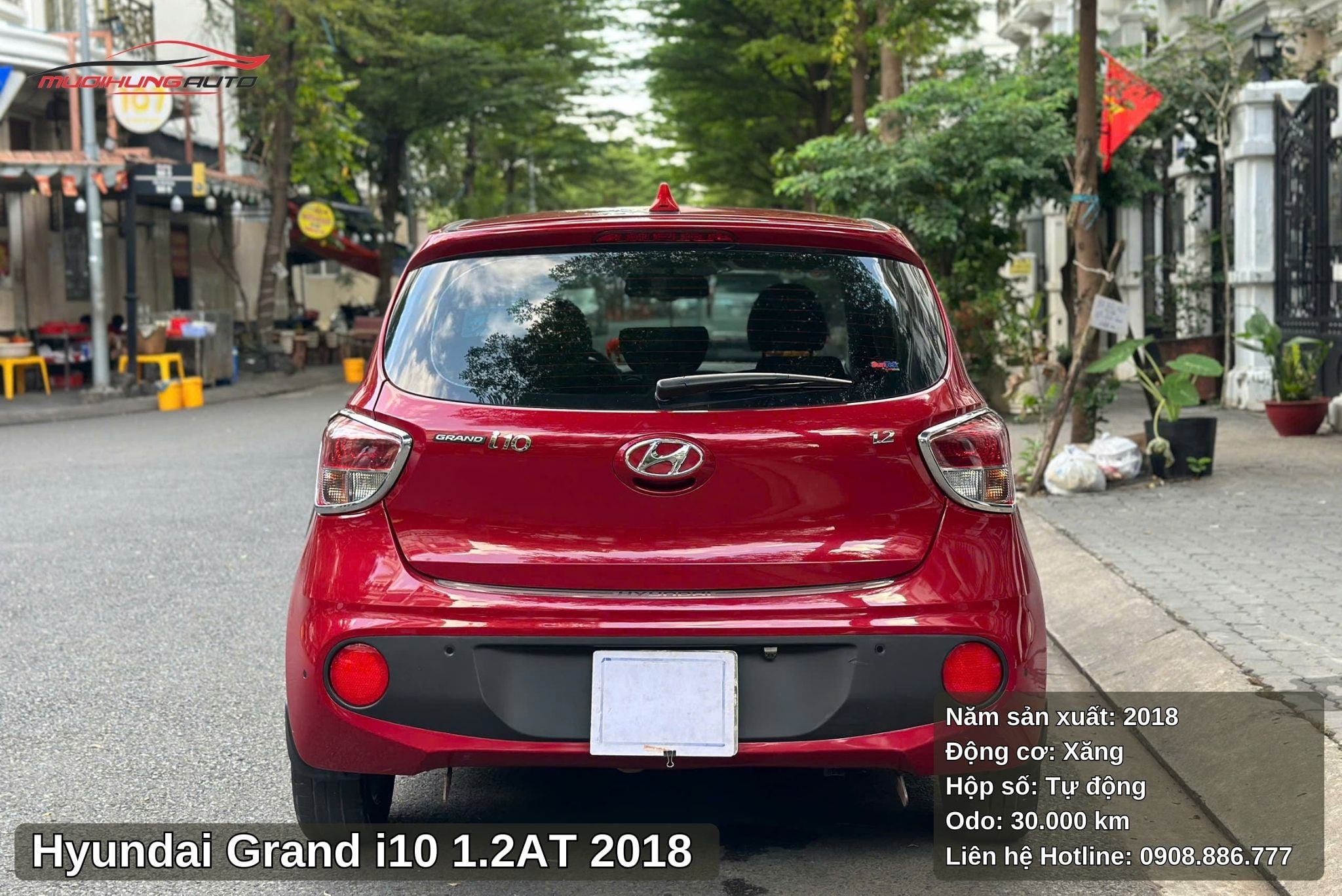 Đuôi xe Hyundai Grand i10 1.2AT 2018
