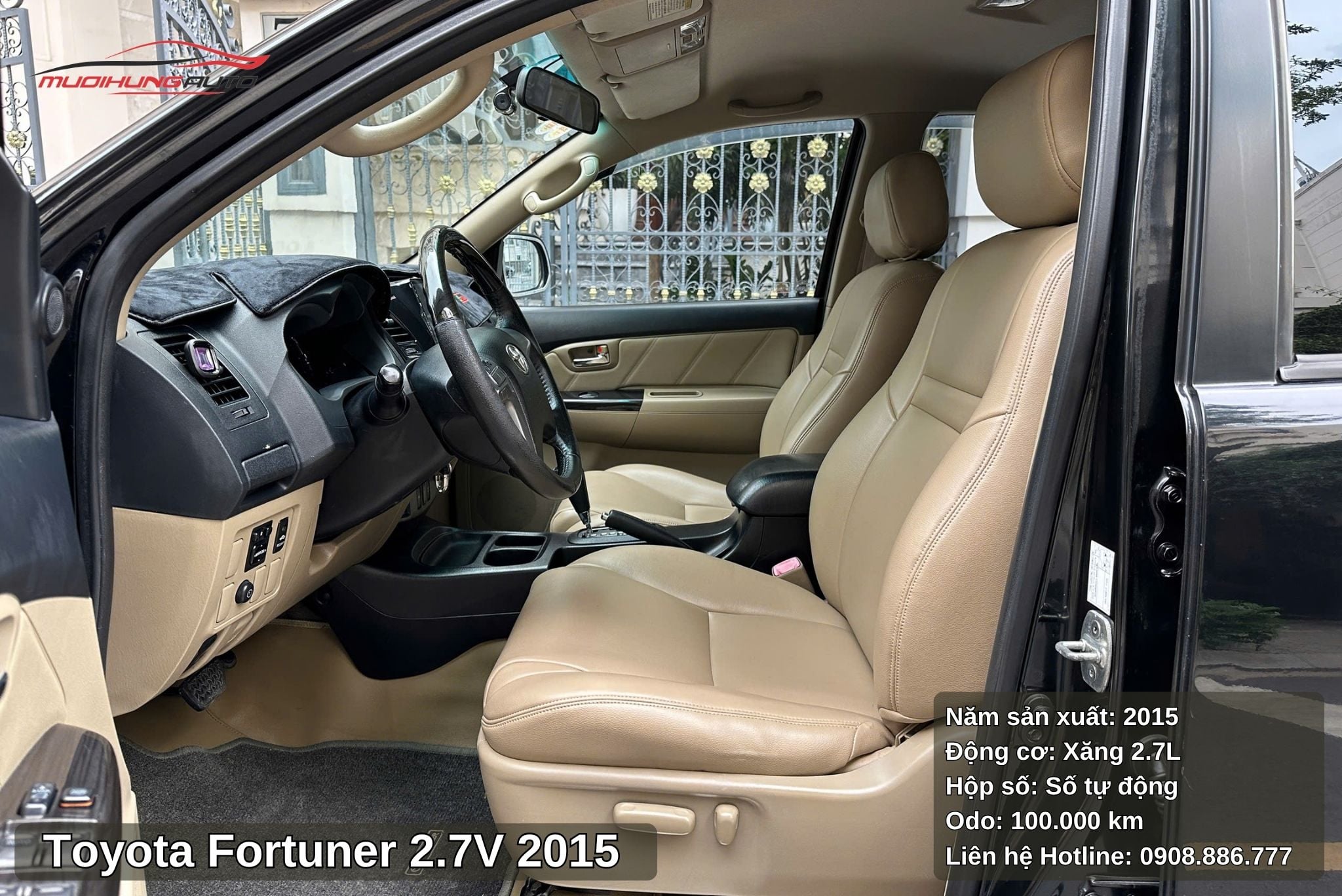 Ghế da cao cấp trên xe Toyota Fortuner 2.7V 2015