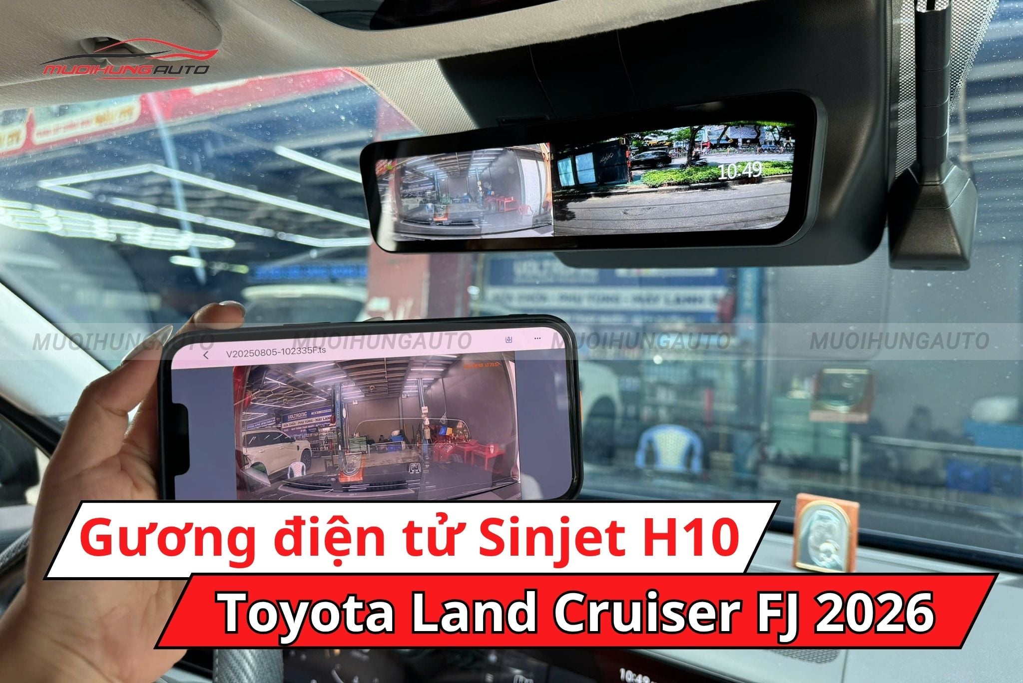 Gương chiếu hậu điện tử Sinjet H10 ô tô Toyota Land Cruiser FJ 2026