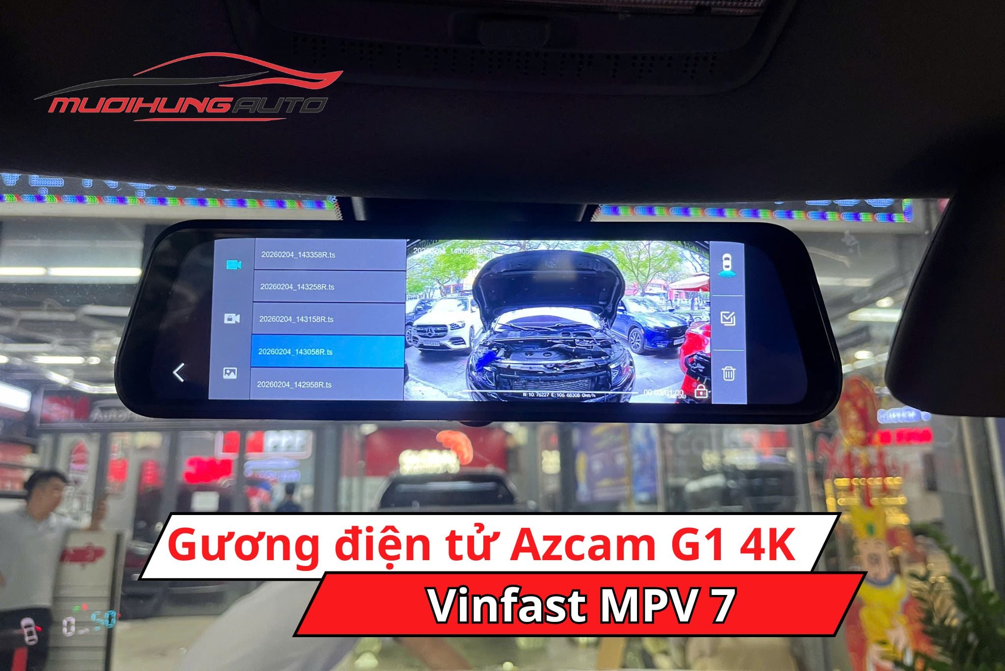 Gương điện tử AZCam G1 4K xe Vinfast MPV 7