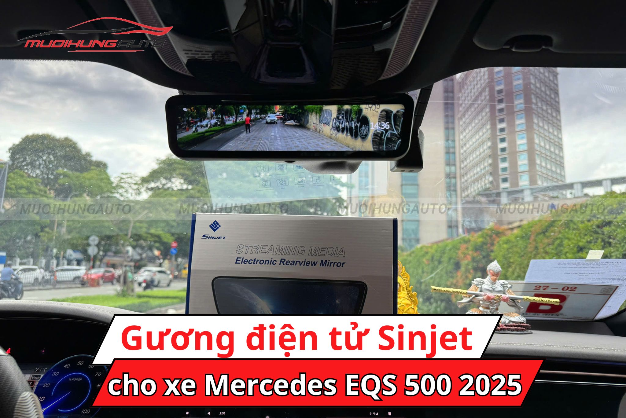 Gương điện tử Sinjet H10 cho ô tô Mercedes EQS 500 2025