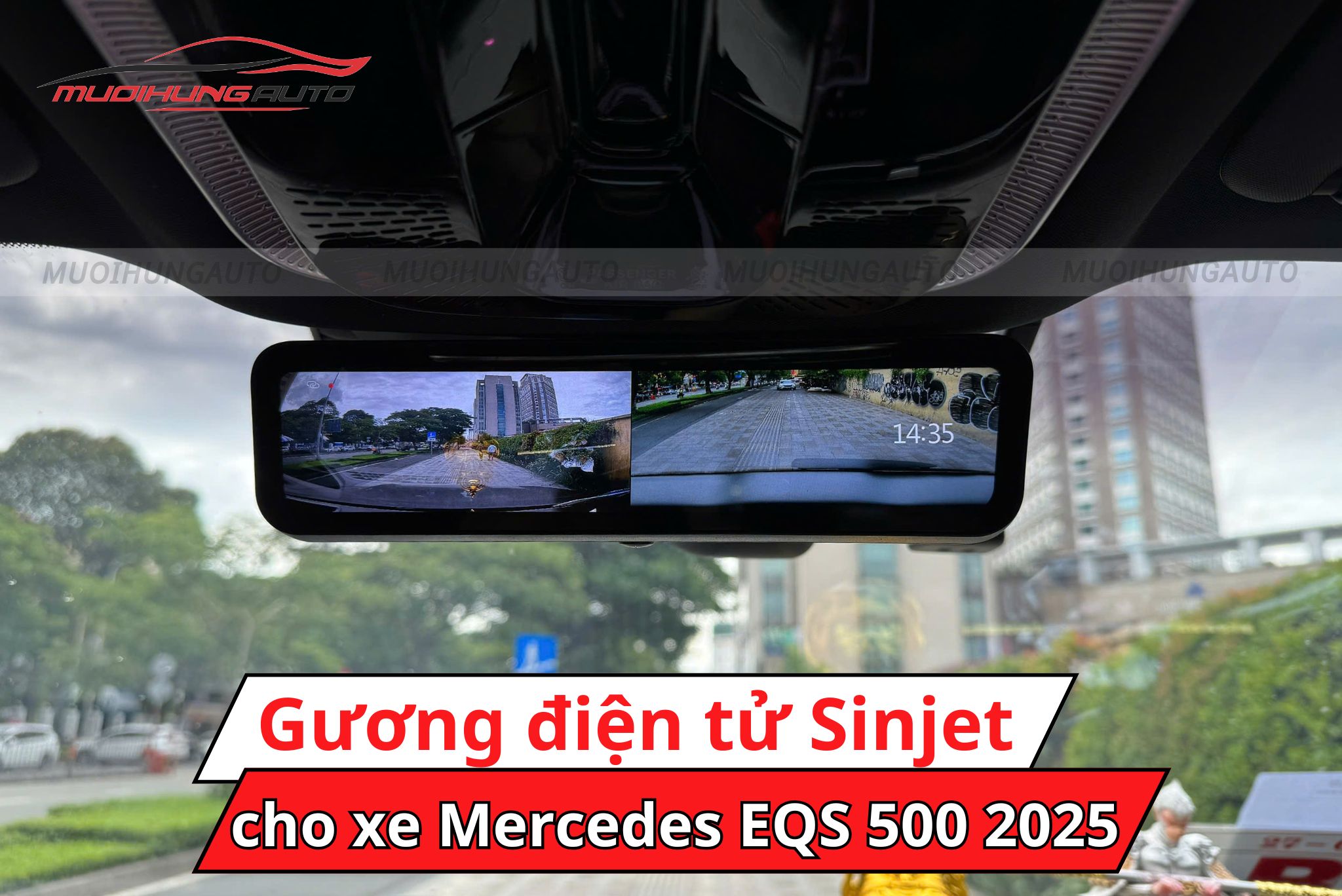 Gương điện tử Sinjet H10 cho xe Mercedes EQS 500 2025