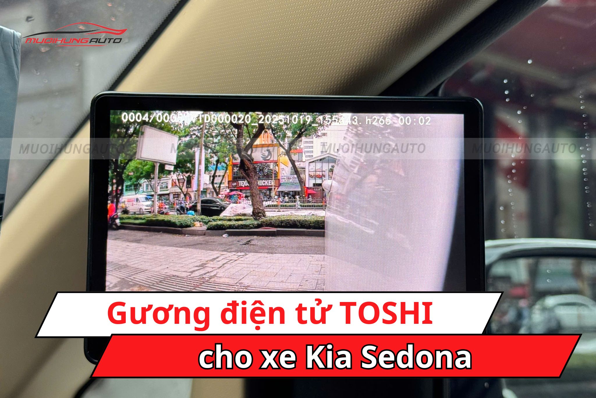 Gương hậu điện tử TOSHI ô tô Kia Sedona
