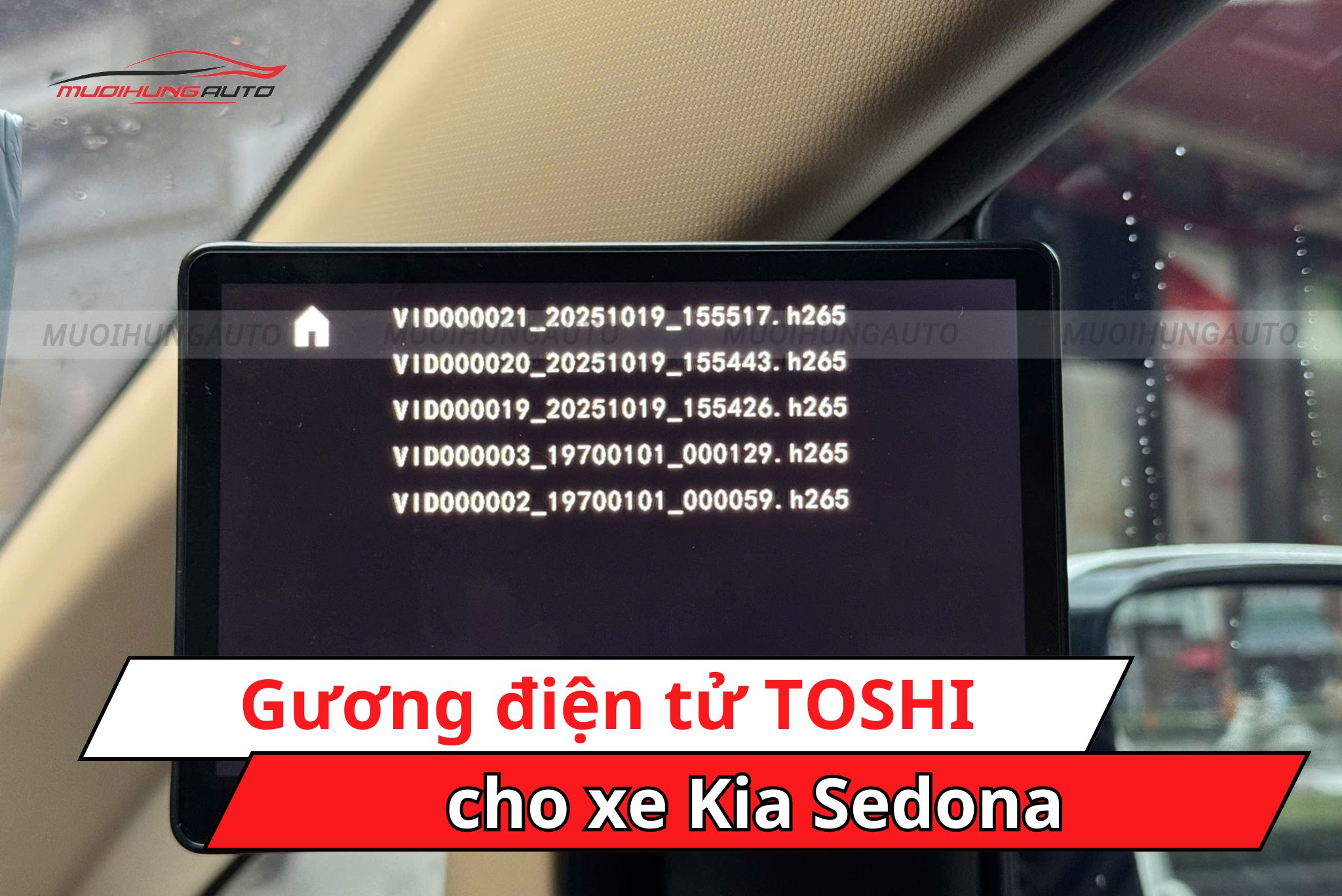 Gương hậu điện tử TOSHI xe Kia Sedona