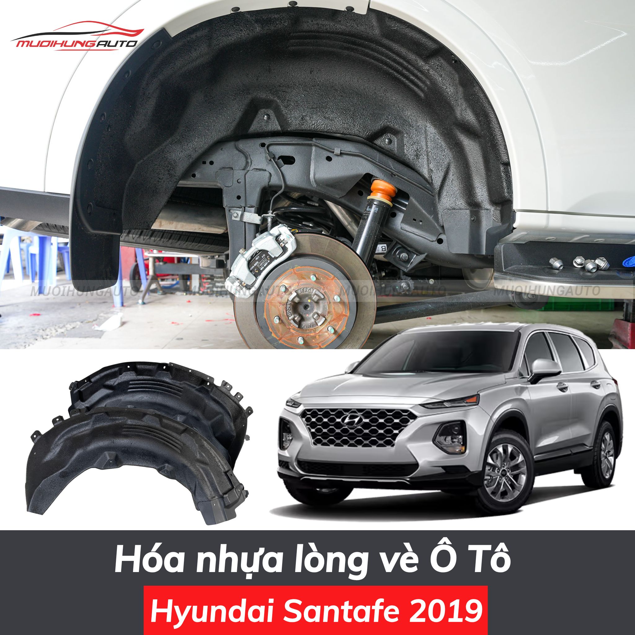 Hóa nhựa lòng vè ô tô Hyundai Santafe 2019