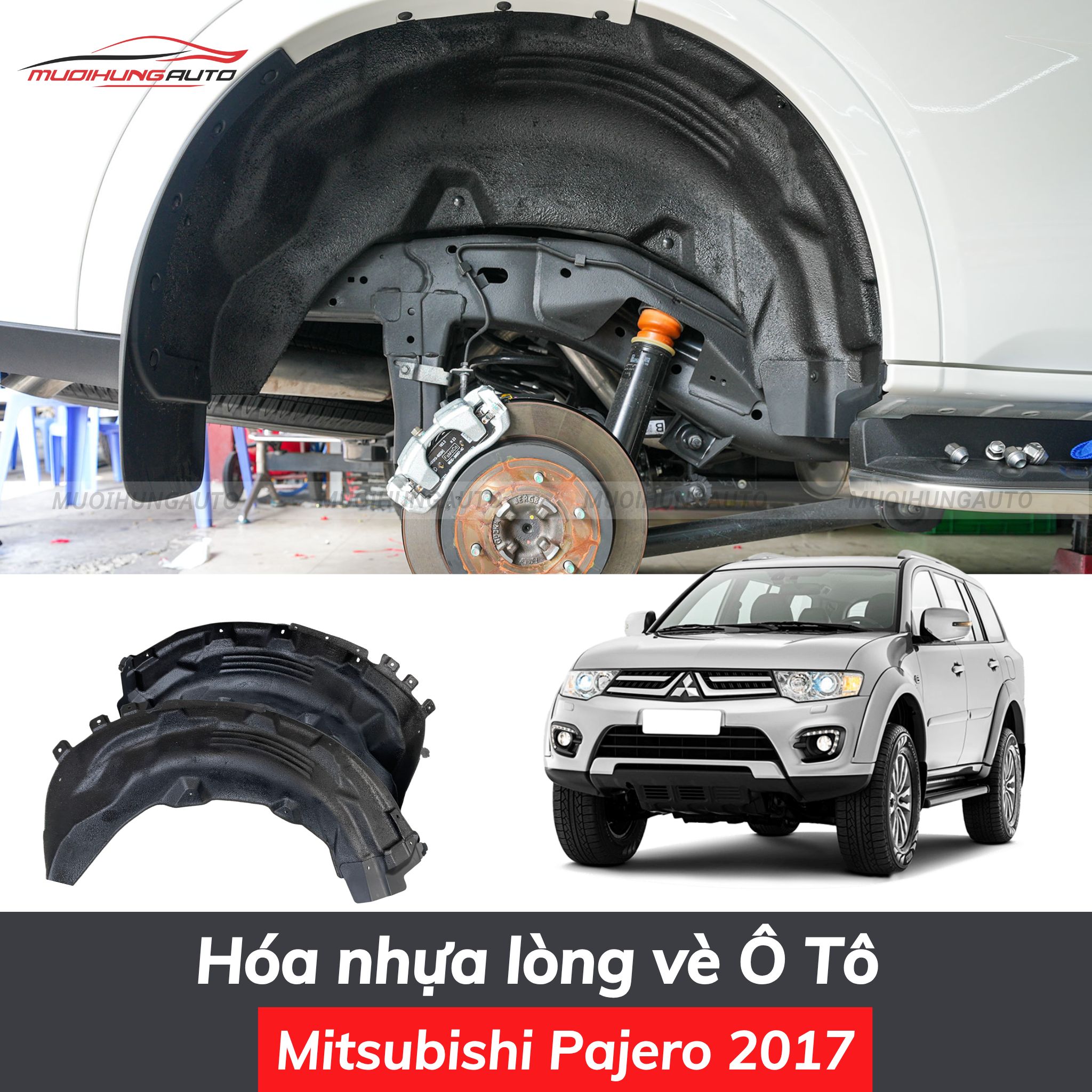 Hóa nhựa lòng vè ô tô Mitsubishi Pajero 2017